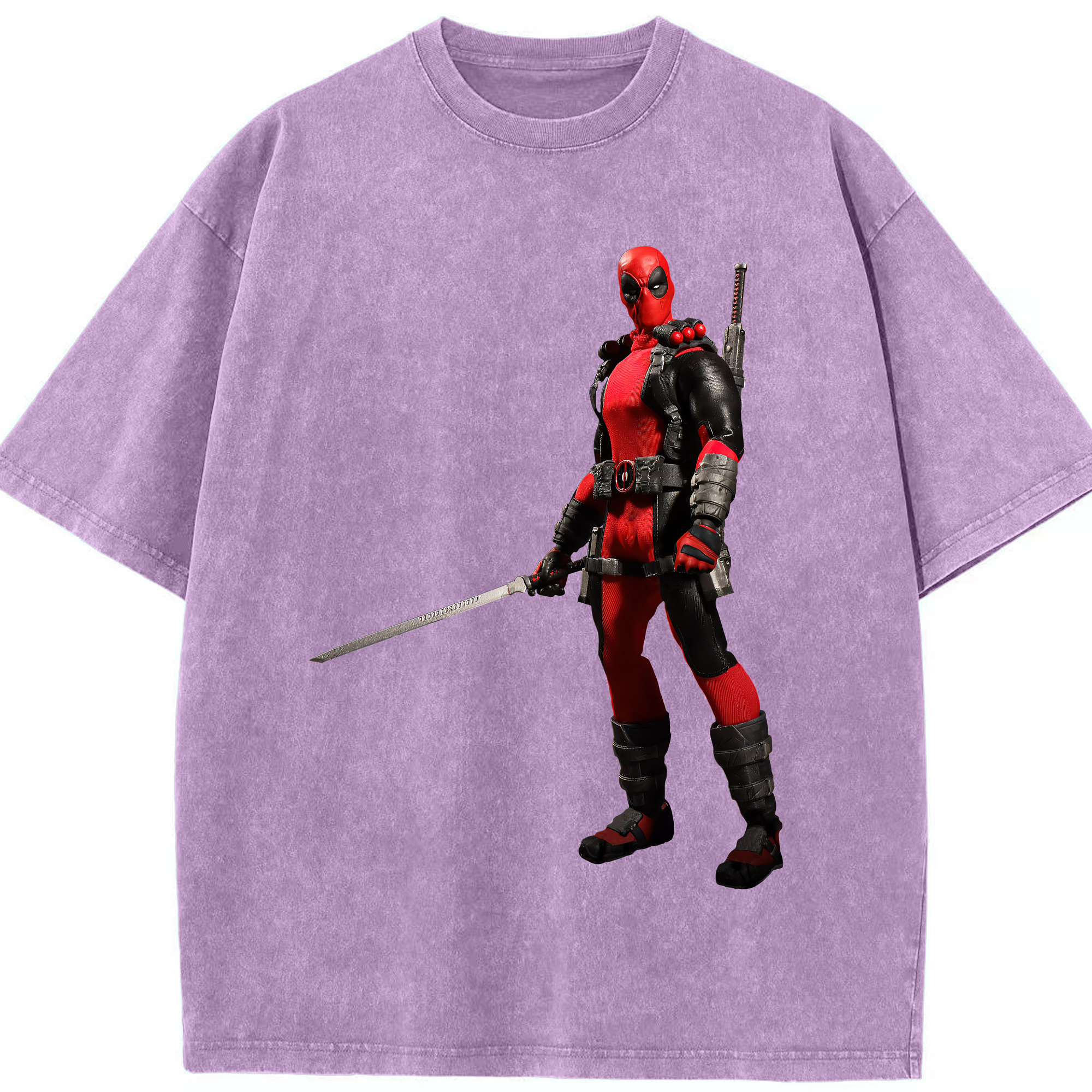 （画像用） Deadpool デッドプール 綿100% ヴィンテージ風 半袖Tシャツ（フロントプリント）