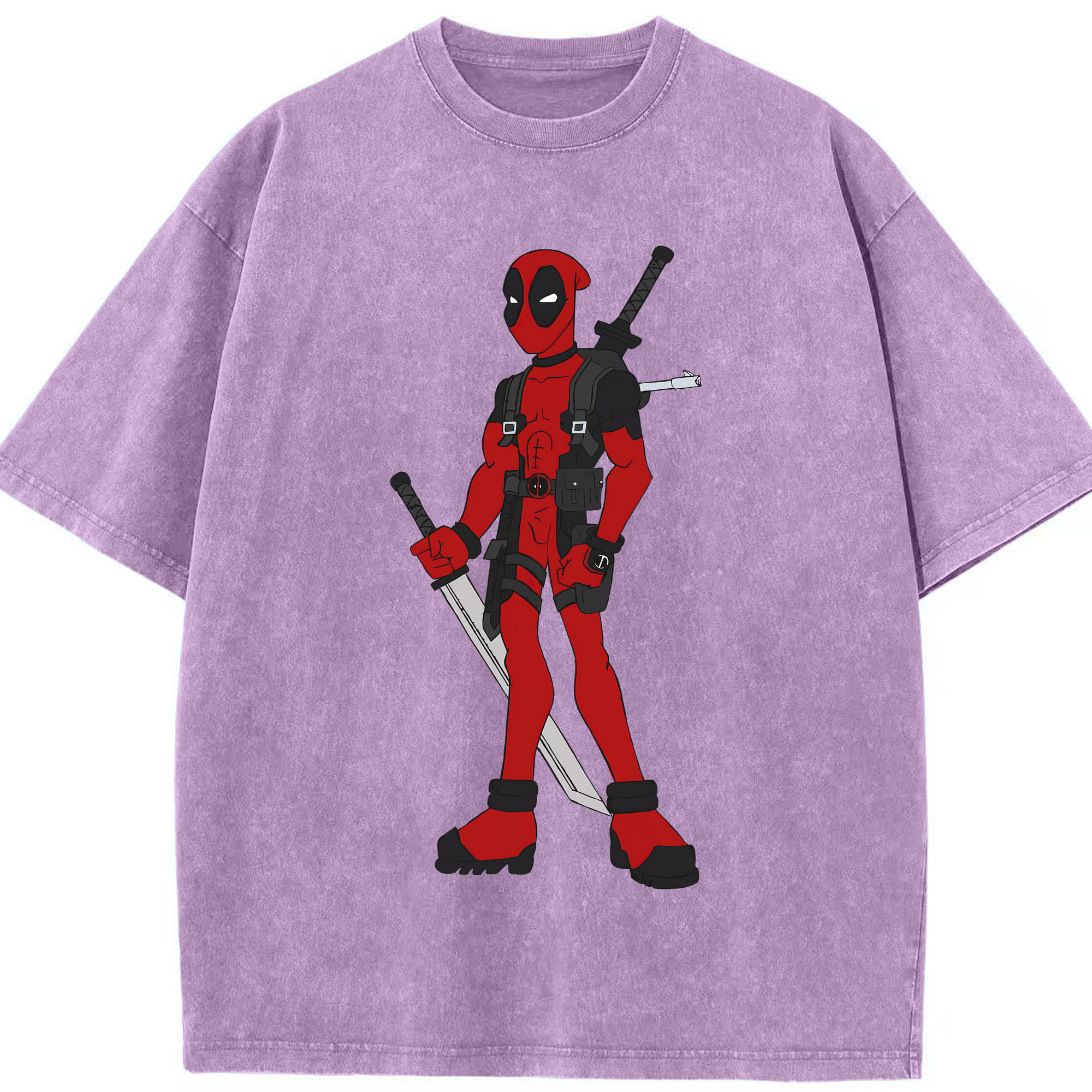 （画像用） Deadpool デッドプール 綿100% ヴィンテージ風 半袖Tシャツ（フロントプリント）
