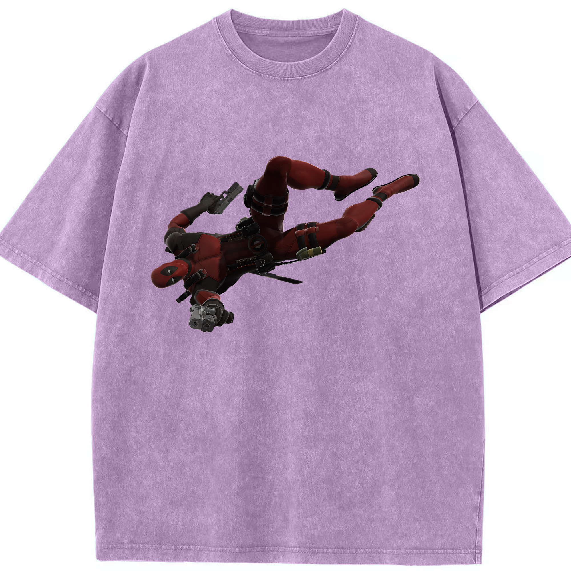 （画像用） Deadpool デッドプール 綿100% ヴィンテージ風 半袖Tシャツ（フロントプリント）