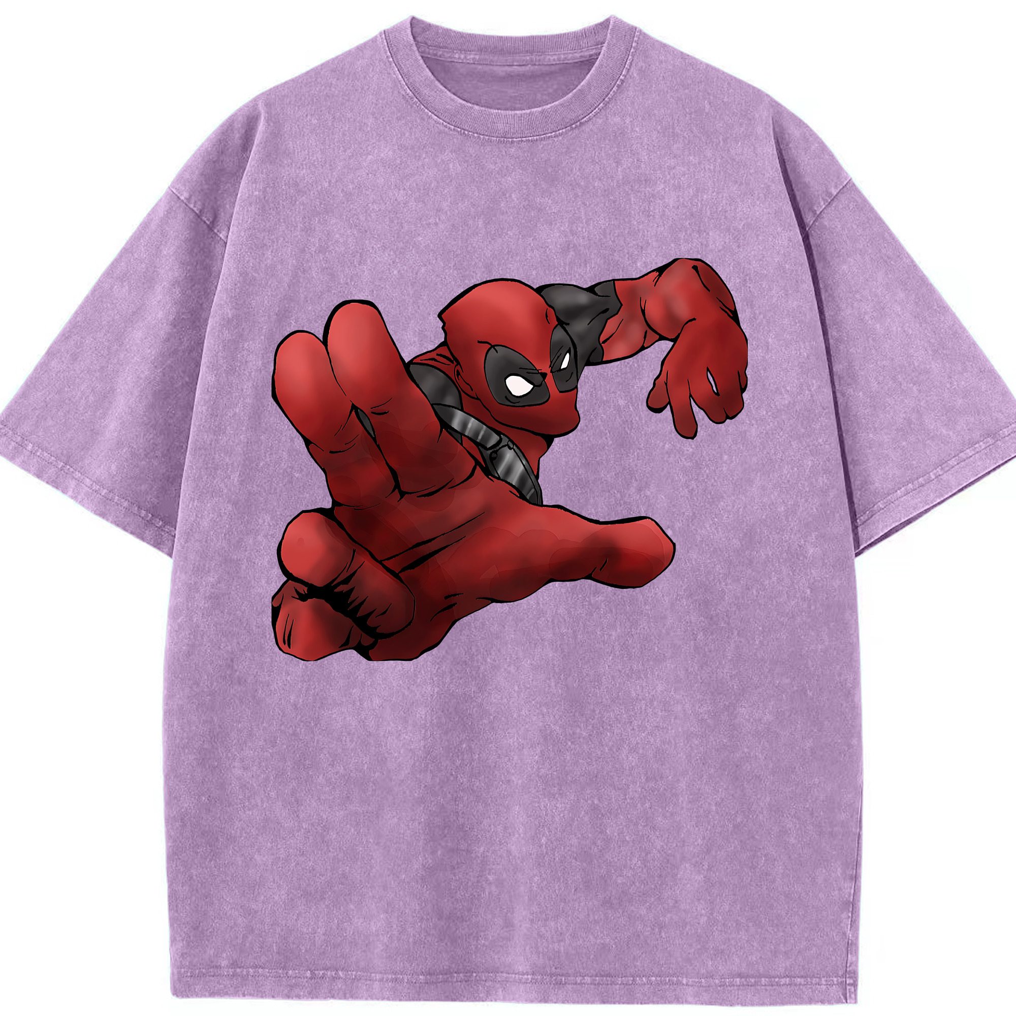（画像用） Deadpool デッドプール 綿100% ヴィンテージ風 半袖Tシャツ（フロントプリント）