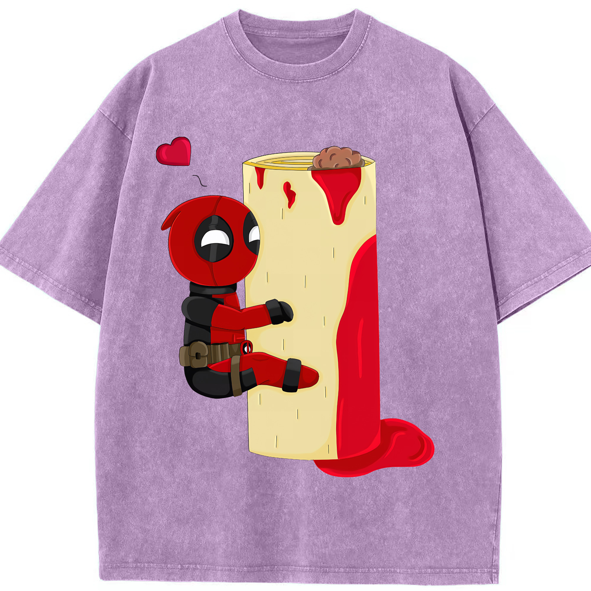 （画像用） Deadpool デッドプール 綿100% ヴィンテージ風 半袖Tシャツ（フロントプリント）