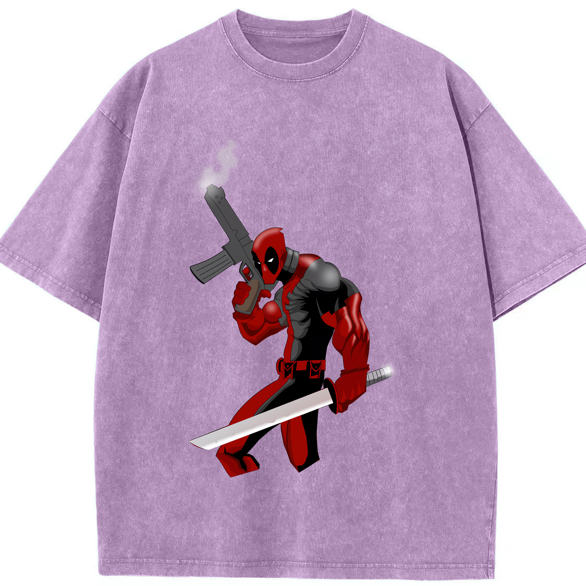 （画像用） Deadpool デッドプール 綿100% ヴィンテージ風 半袖Tシャツ（フロントプリント）