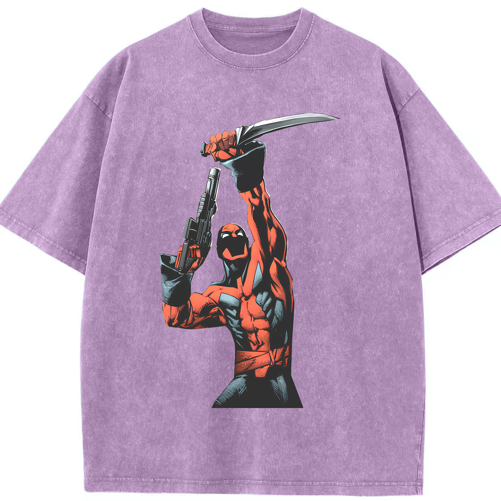 （画像用） Deadpool デッドプール 綿100% ヴィンテージ風 半袖Tシャツ（フロントプリント）