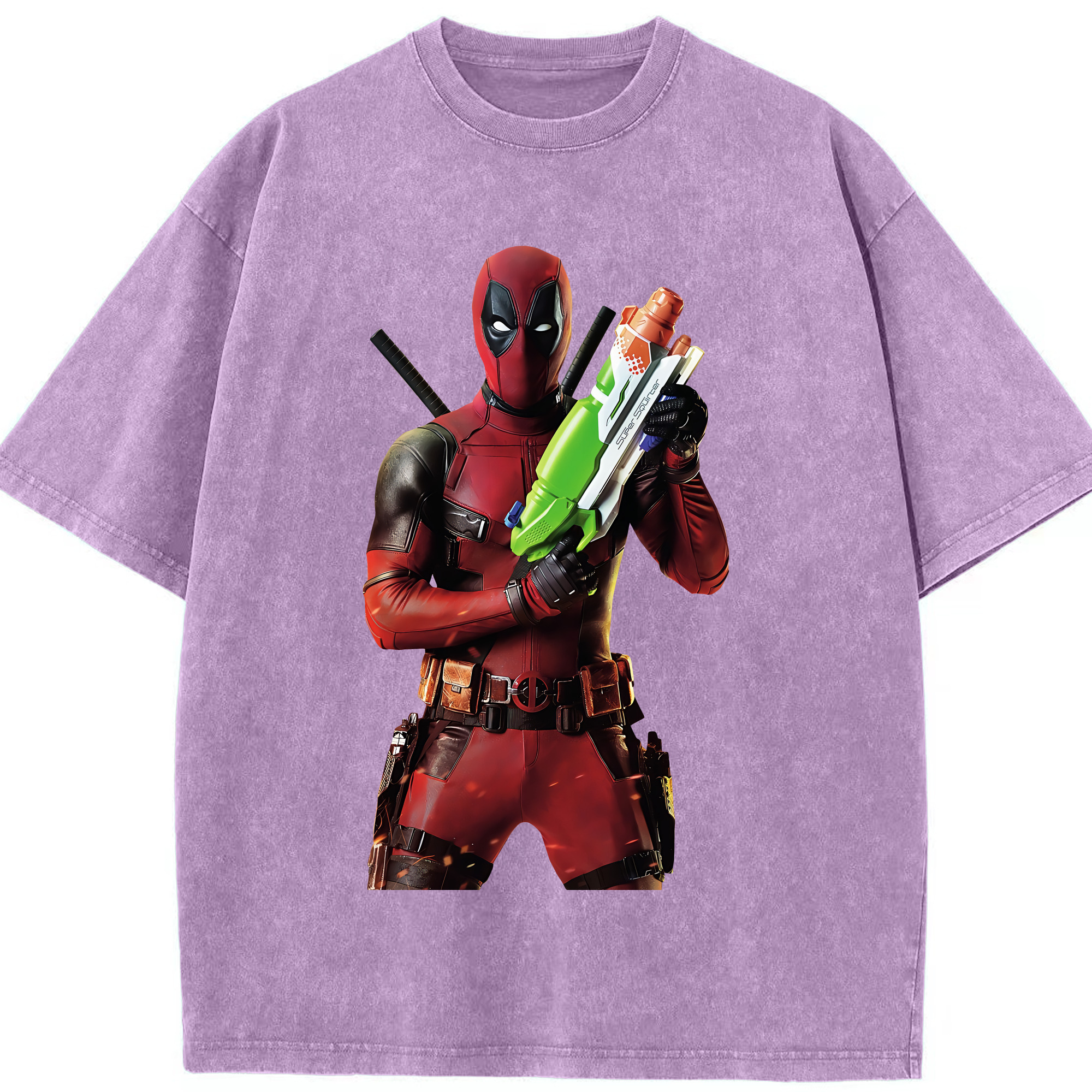 （画像用） Deadpool デッドプール 綿100% ヴィンテージ風 半袖Tシャツ（フロントプリント）