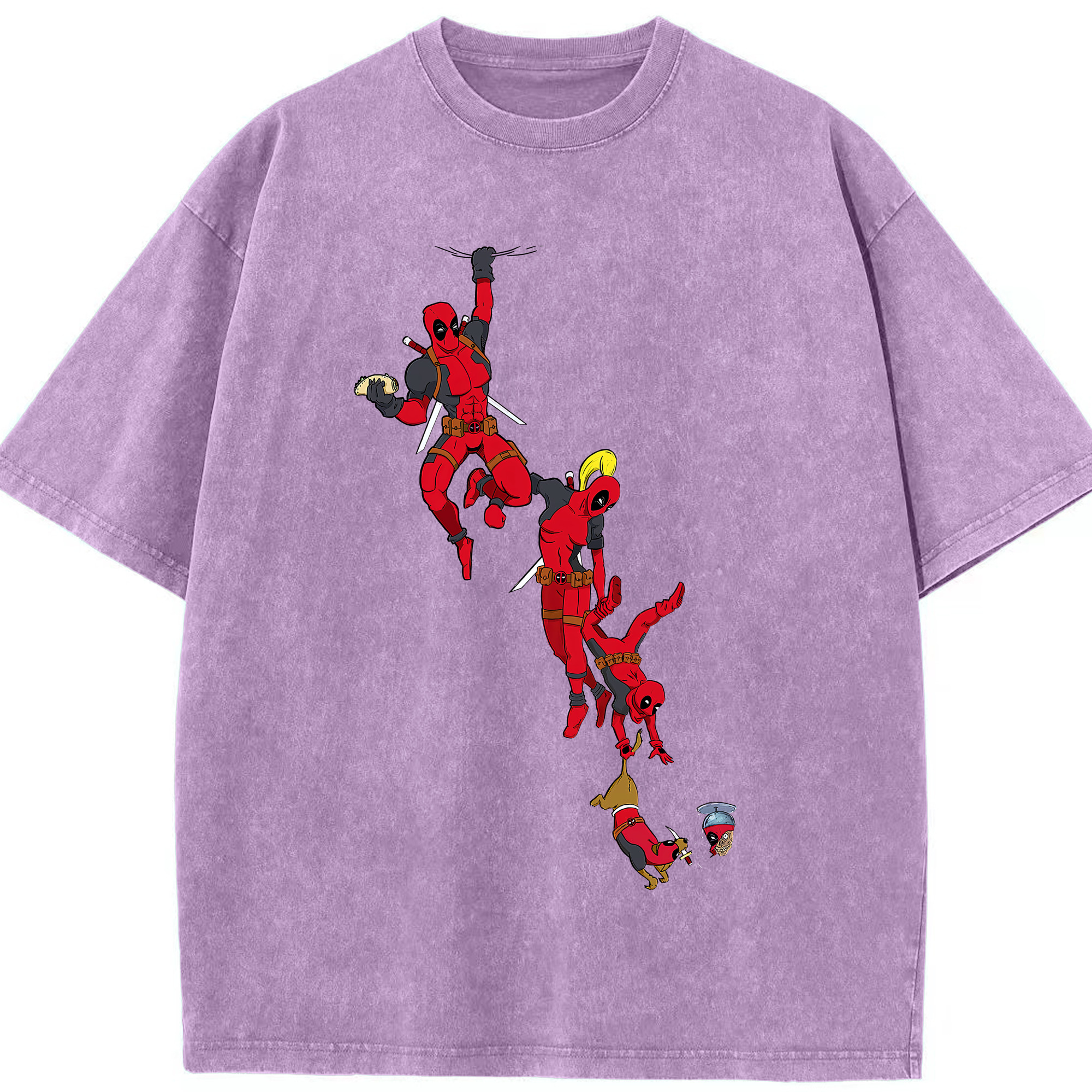 （画像用） Deadpool デッドプール 綿100% ヴィンテージ風 半袖Tシャツ（フロントプリント）