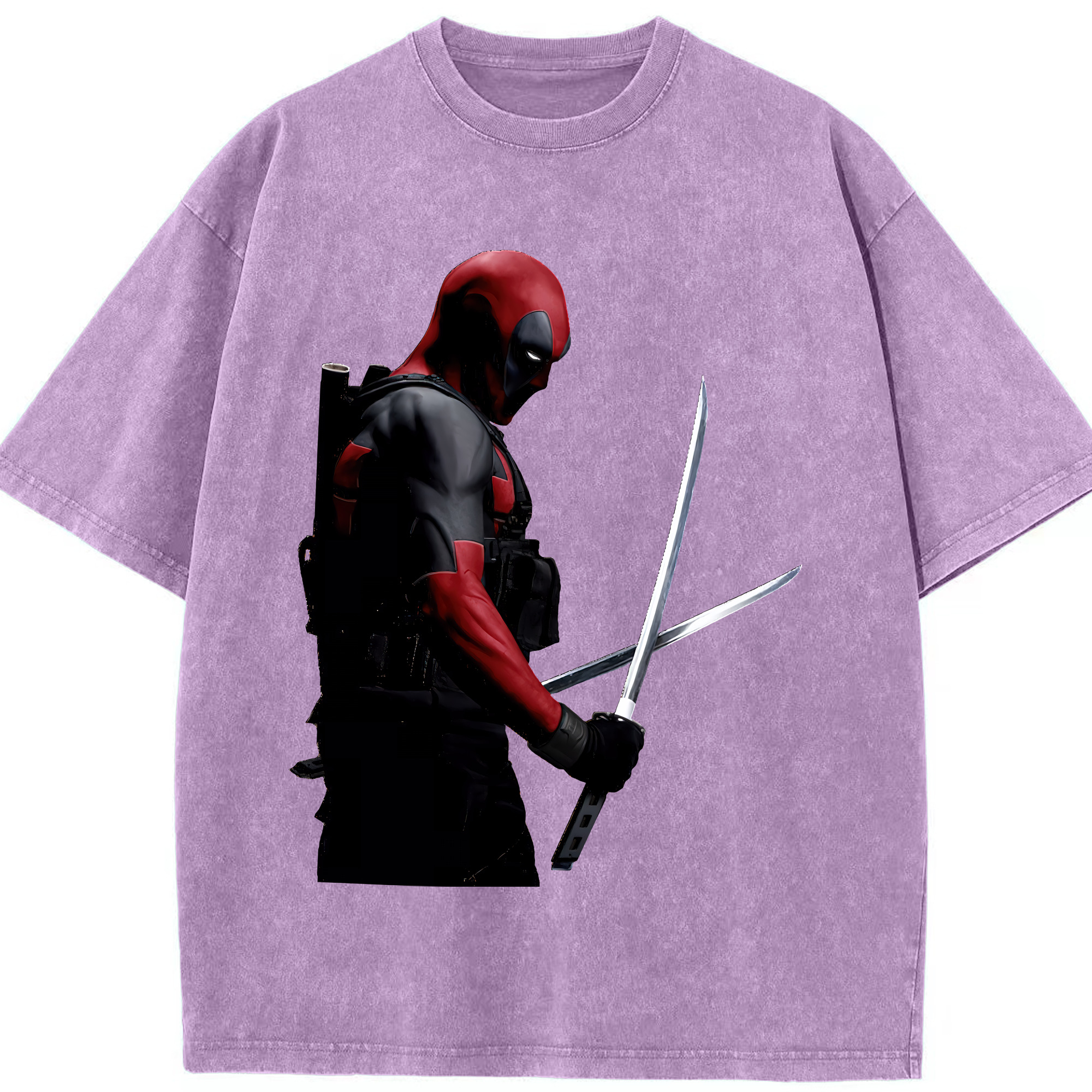 （画像用） Deadpool デッドプール 綿100% ヴィンテージ風 半袖Tシャツ（フロントプリント）