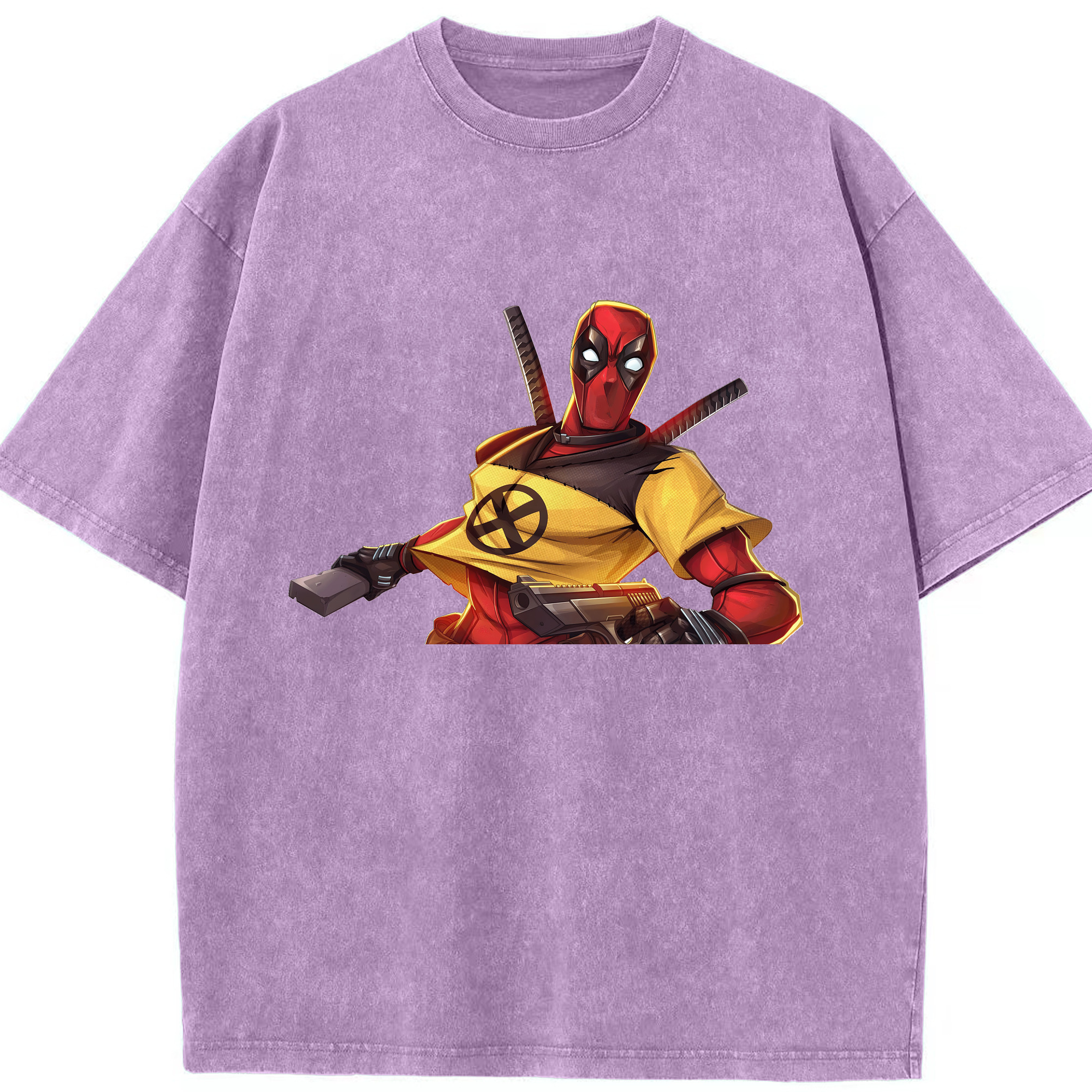 （画像用） Deadpool デッドプール 綿100% ヴィンテージ風 半袖Tシャツ（フロントプリント）