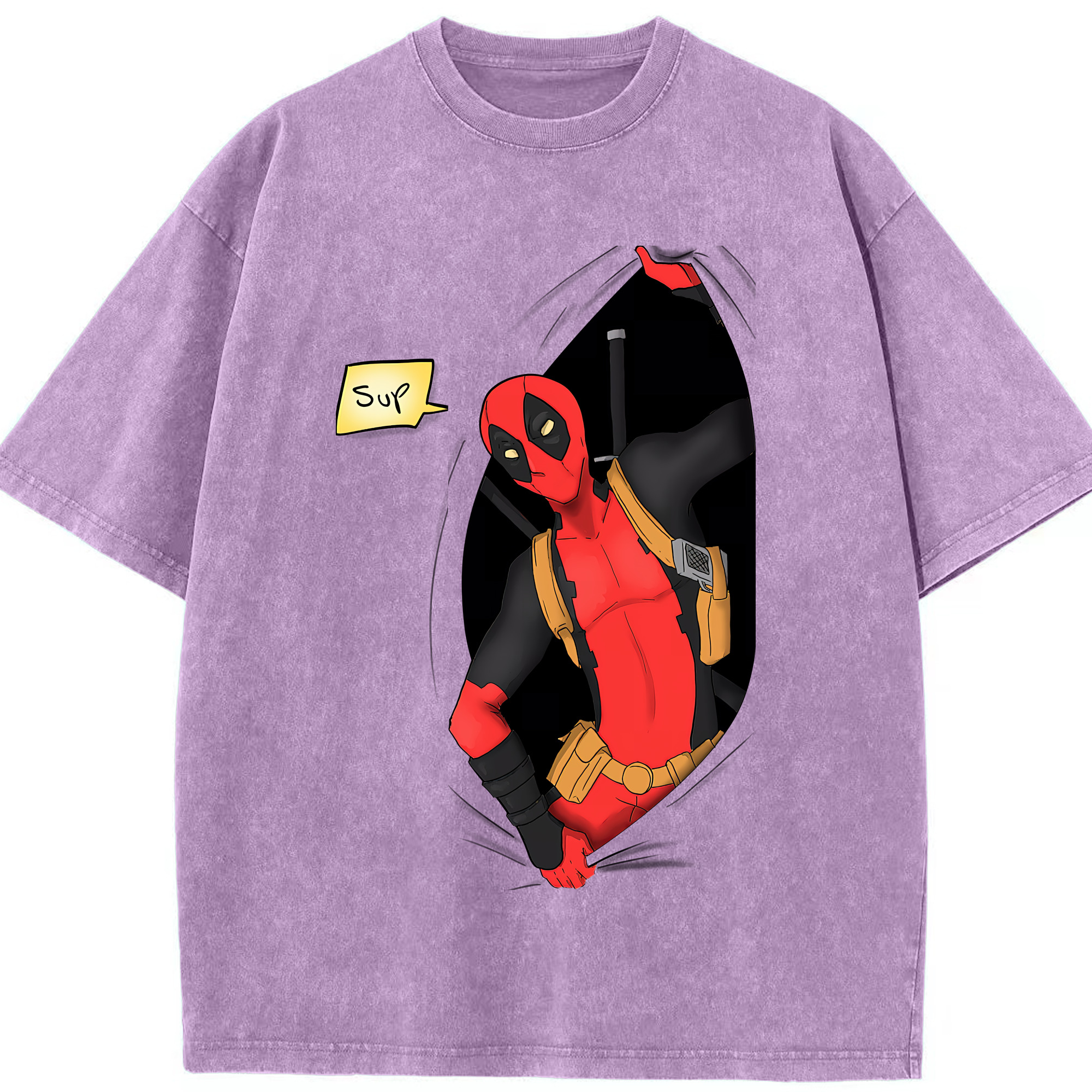 （画像用） Deadpool デッドプール 綿100% ヴィンテージ風 半袖Tシャツ（フロントプリント）