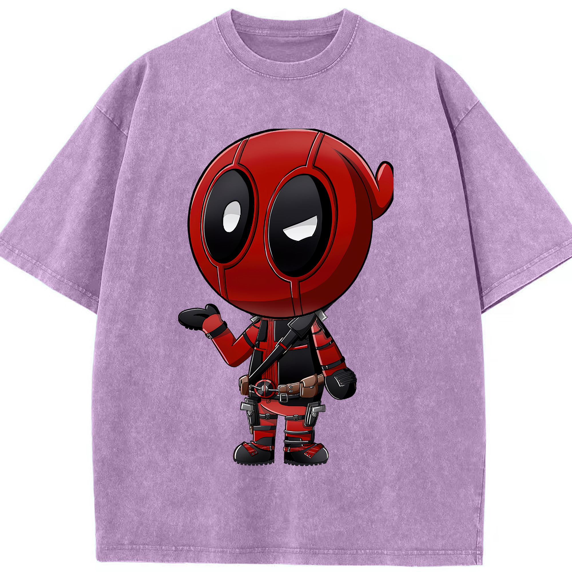 （画像用） Deadpool デッドプール 綿100% ヴィンテージ風 半袖Tシャツ（フロントプリント）