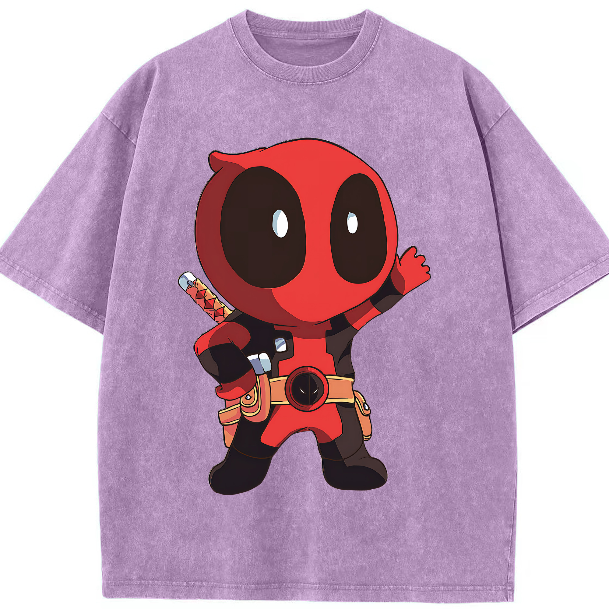 （画像用） Deadpool デッドプール 綿100% ヴィンテージ風 半袖Tシャツ（フロントプリント）