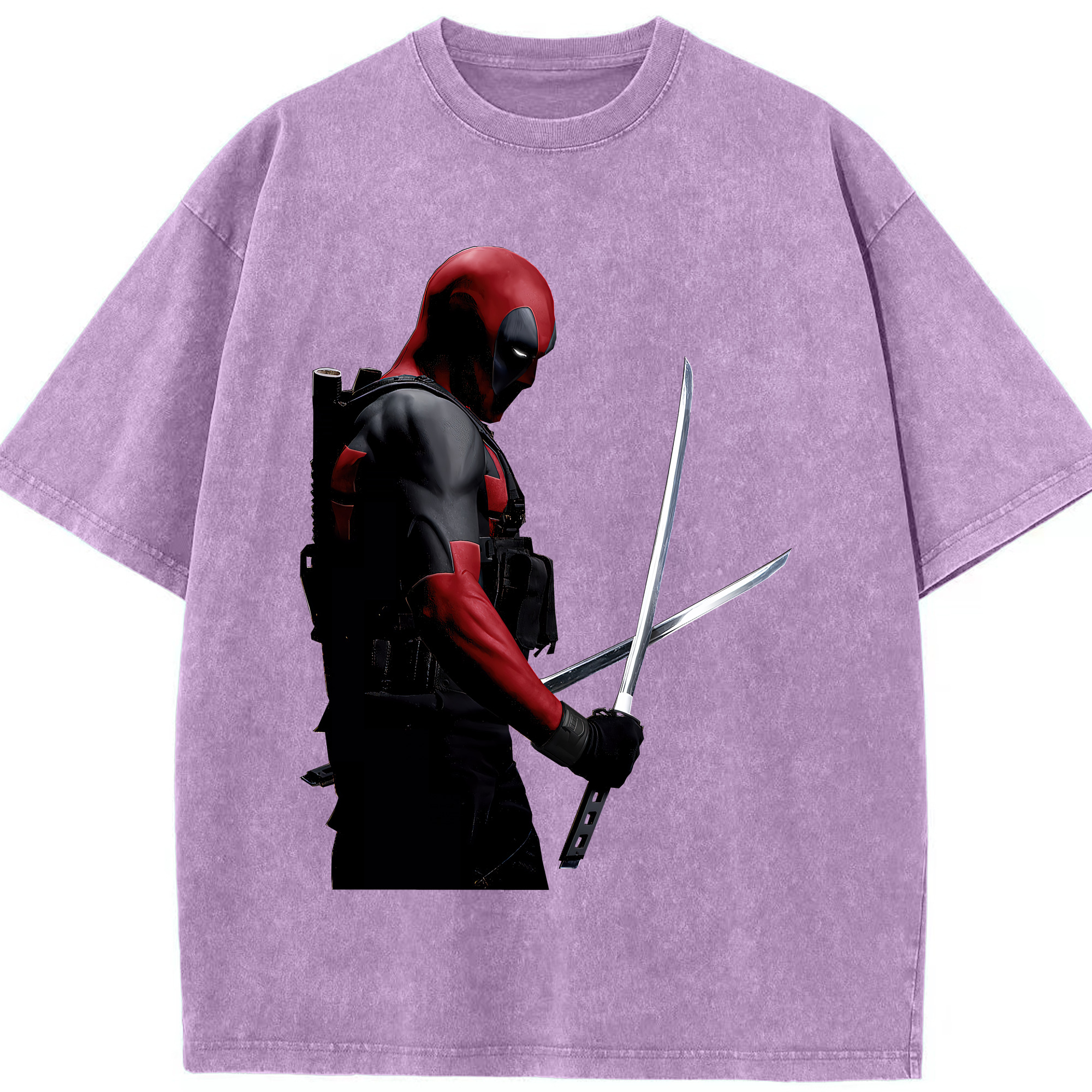 （画像用） Deadpool デッドプール 綿100% ヴィンテージ風 半袖Tシャツ（フロントプリント）
