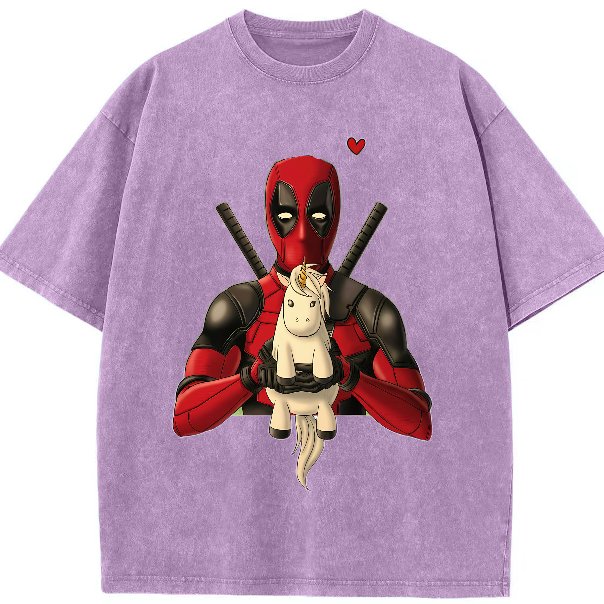 （画像用） Deadpool デッドプール 綿100% ヴィンテージ風 半袖Tシャツ（フロントプリント）