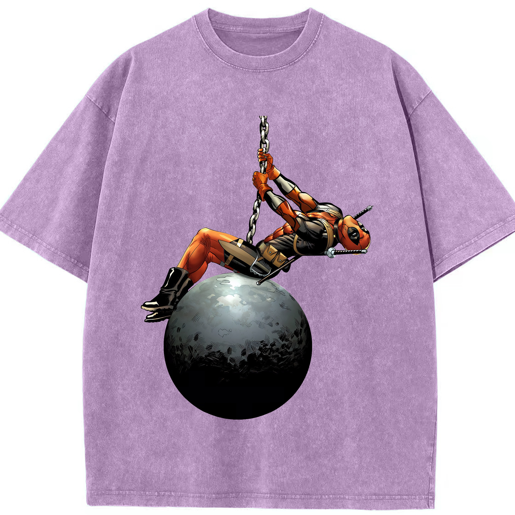 （画像用） Deadpool デッドプール 綿100% ヴィンテージ風 半袖Tシャツ（フロントプリント）