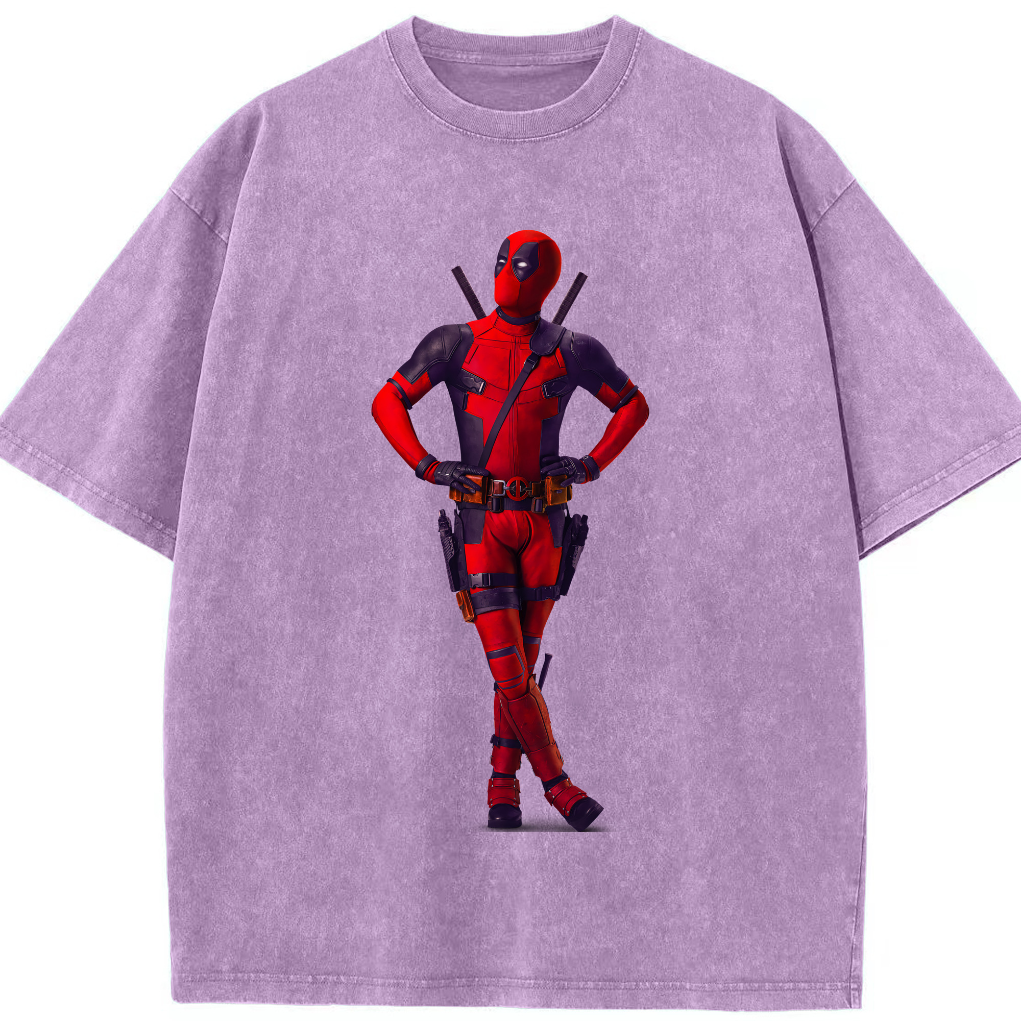 （画像用） Deadpool デッドプール 綿100% ヴィンテージ風 半袖Tシャツ（フロントプリント）
