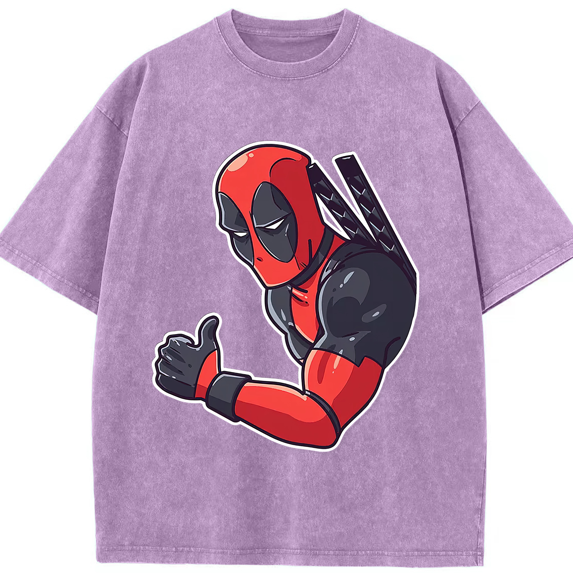（画像用） Deadpool デッドプール 綿100% ヴィンテージ風 半袖Tシャツ（フロントプリント）