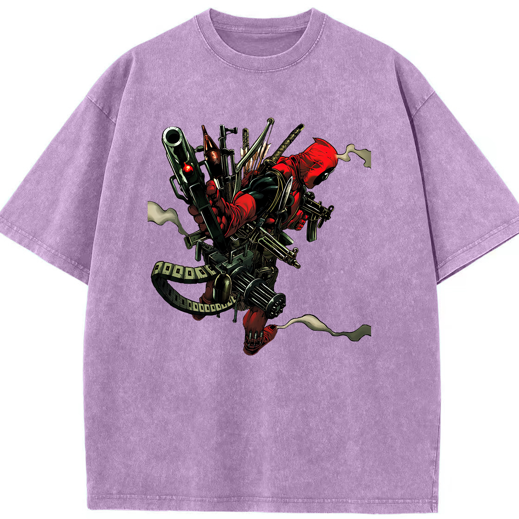（画像用） Deadpool デッドプール 綿100% ヴィンテージ風 半袖Tシャツ（フロントプリント）