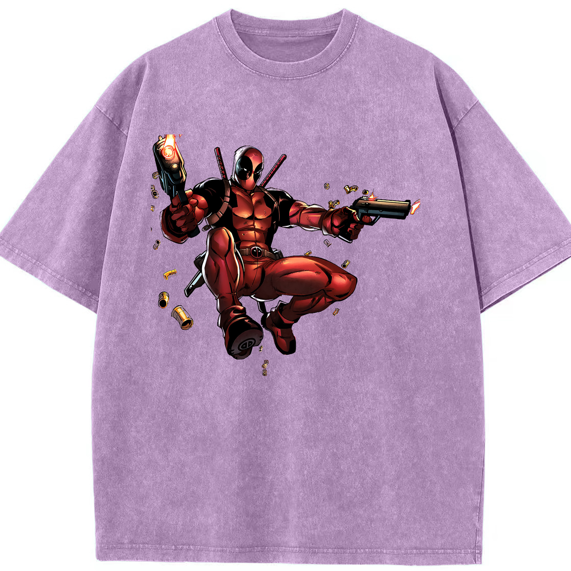 （画像用） Deadpool デッドプール 綿100% ヴィンテージ風 半袖Tシャツ（フロントプリント）