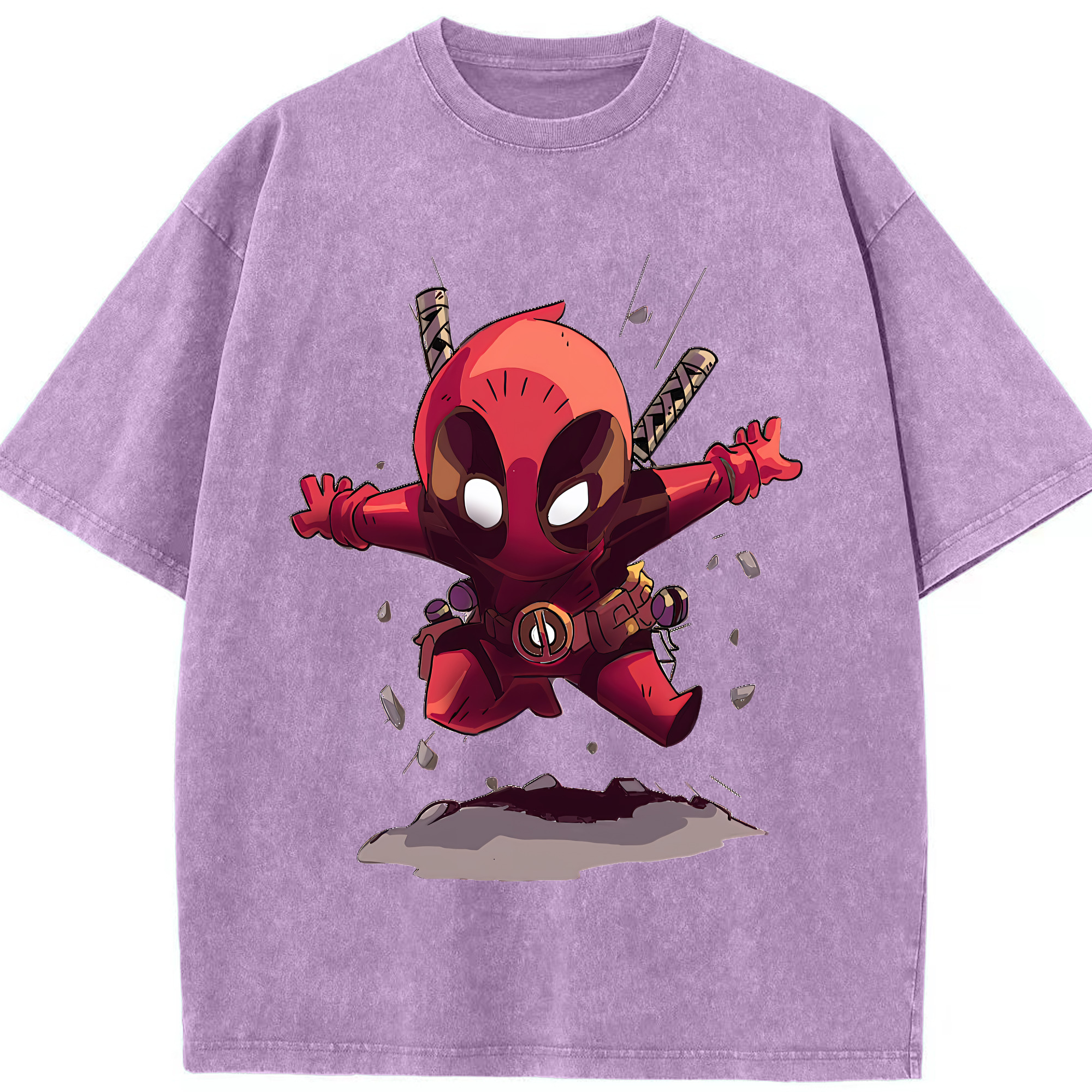 （画像用） Deadpool デッドプール 綿100% ヴィンテージ風 半袖Tシャツ（フロントプリント）