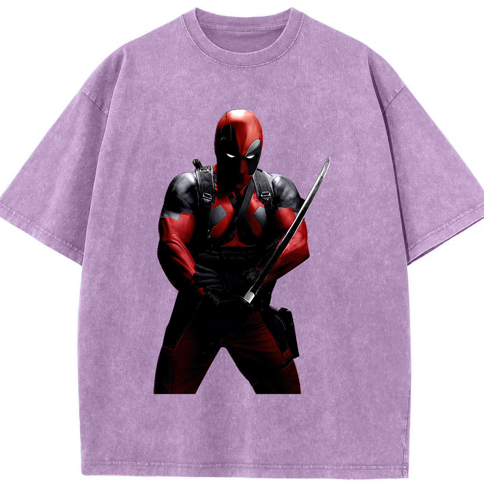 （画像用） Deadpool デッドプール 綿100% ヴィンテージ風 半袖Tシャツ（フロントプリント）