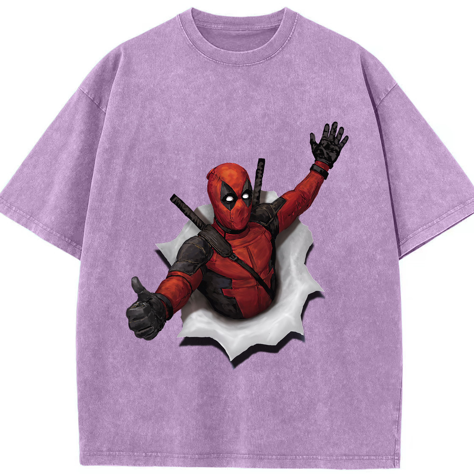 （画像用） Deadpool デッドプール 綿100% ヴィンテージ風 半袖Tシャツ（フロントプリント）