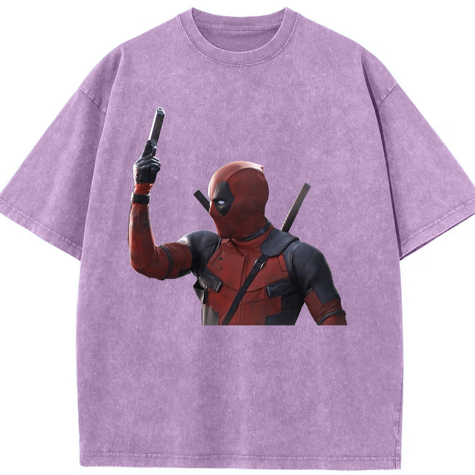 （画像用） Deadpool デッドプール 綿100% ヴィンテージ風 半袖Tシャツ（フロントプリント）