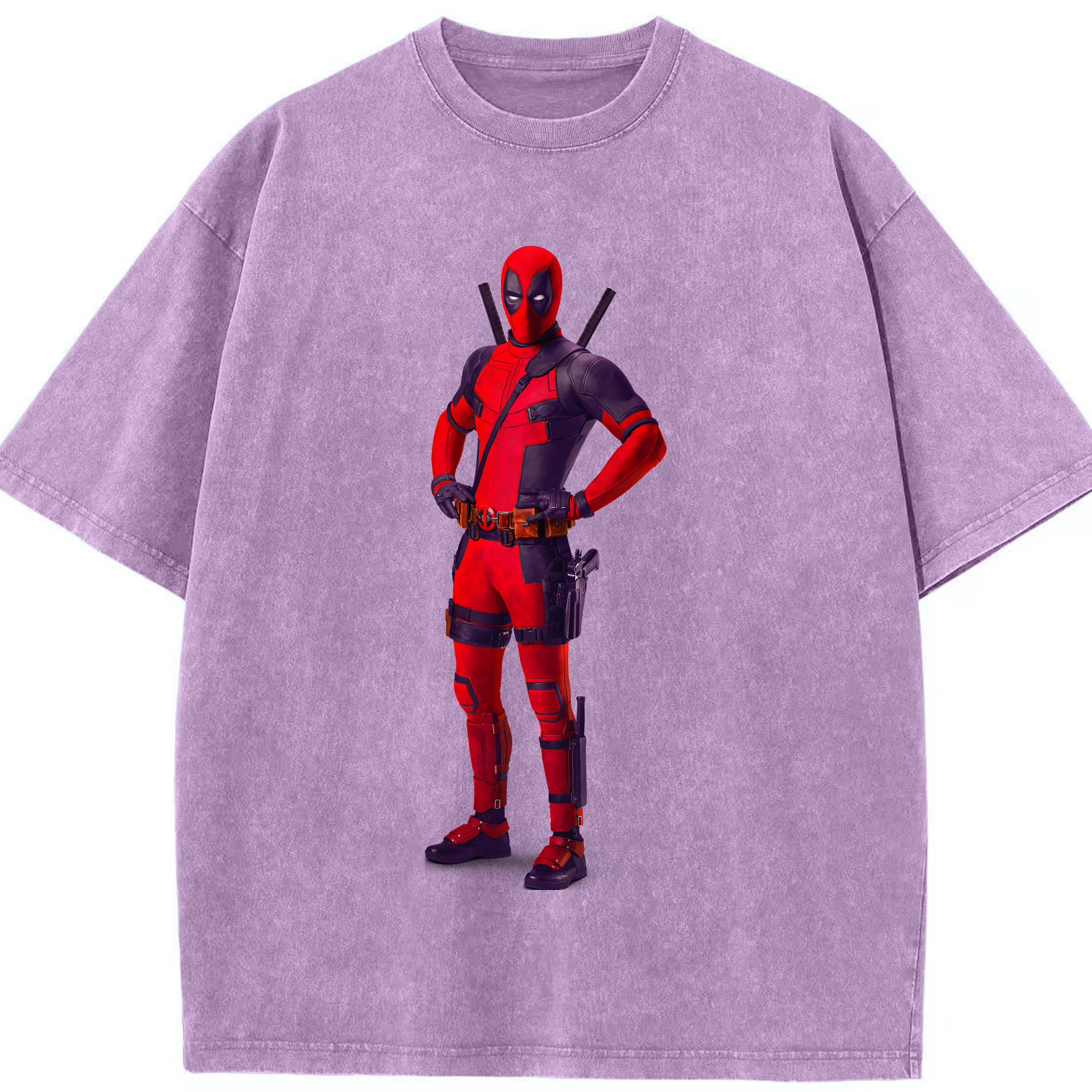 （画像用） Deadpool デッドプール 綿100% ヴィンテージ風 半袖Tシャツ（フロントプリント）
