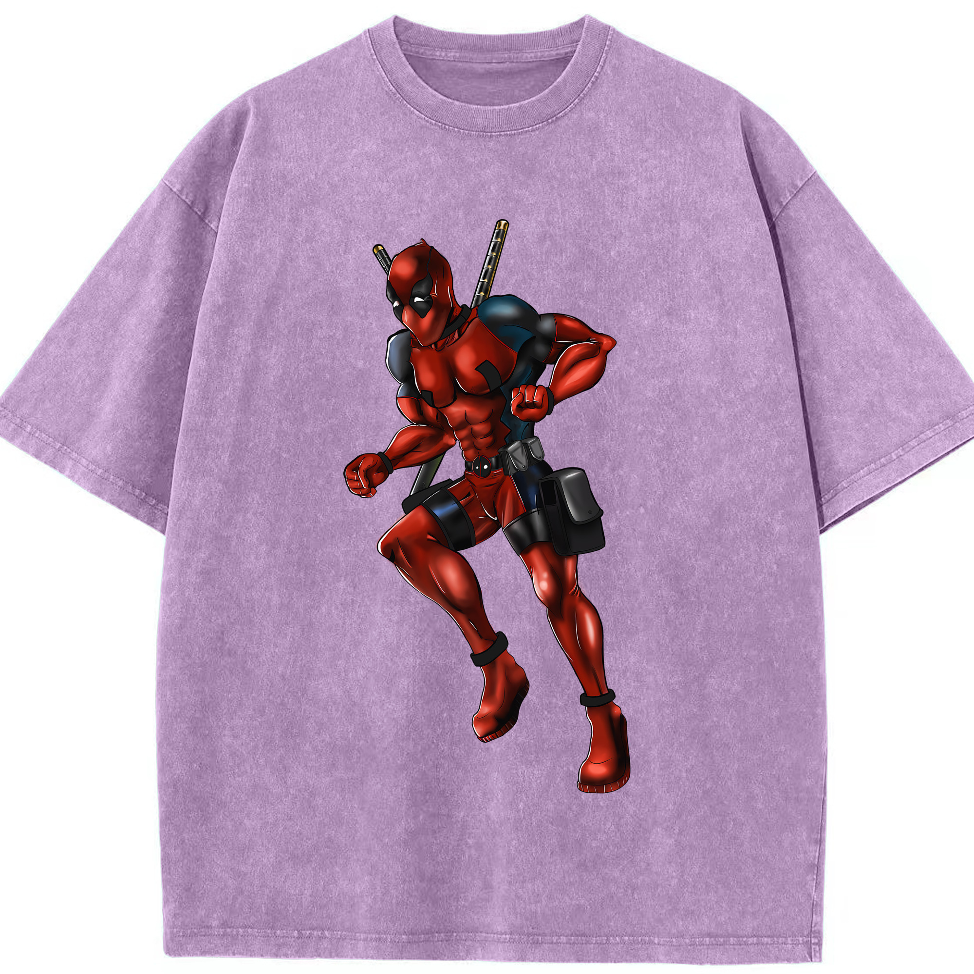 （画像用） Deadpool デッドプール 綿100% ヴィンテージ風 半袖Tシャツ（フロントプリント）
