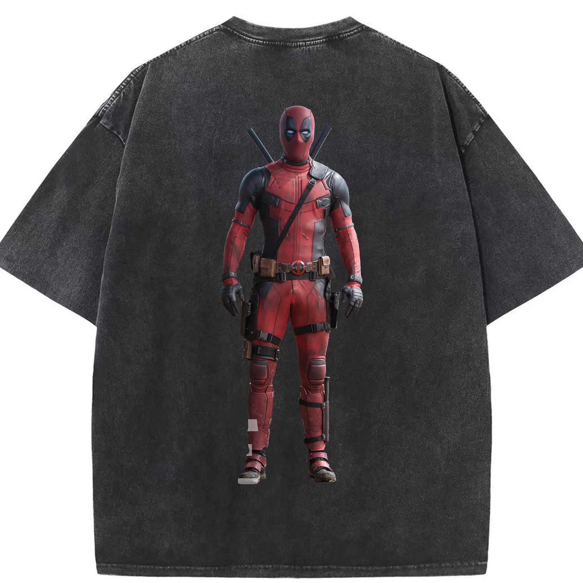（画像用） Deadpool デッドプール 綿100% ヴィンテージ風 半袖Tシャツ（背面プリント）
