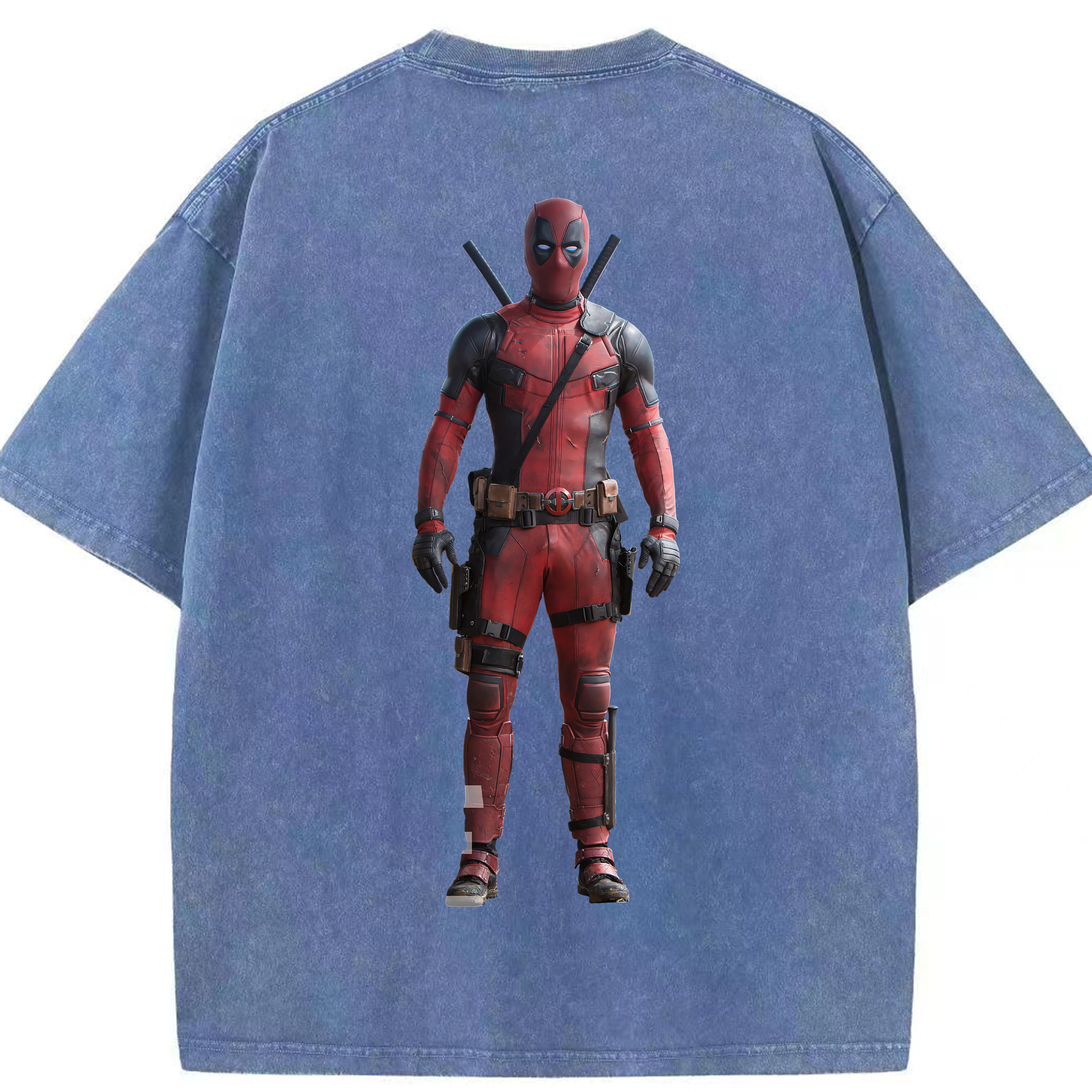 （画像用） Deadpool デッドプール 綿100% ヴィンテージ風 半袖Tシャツ（背面プリント）
