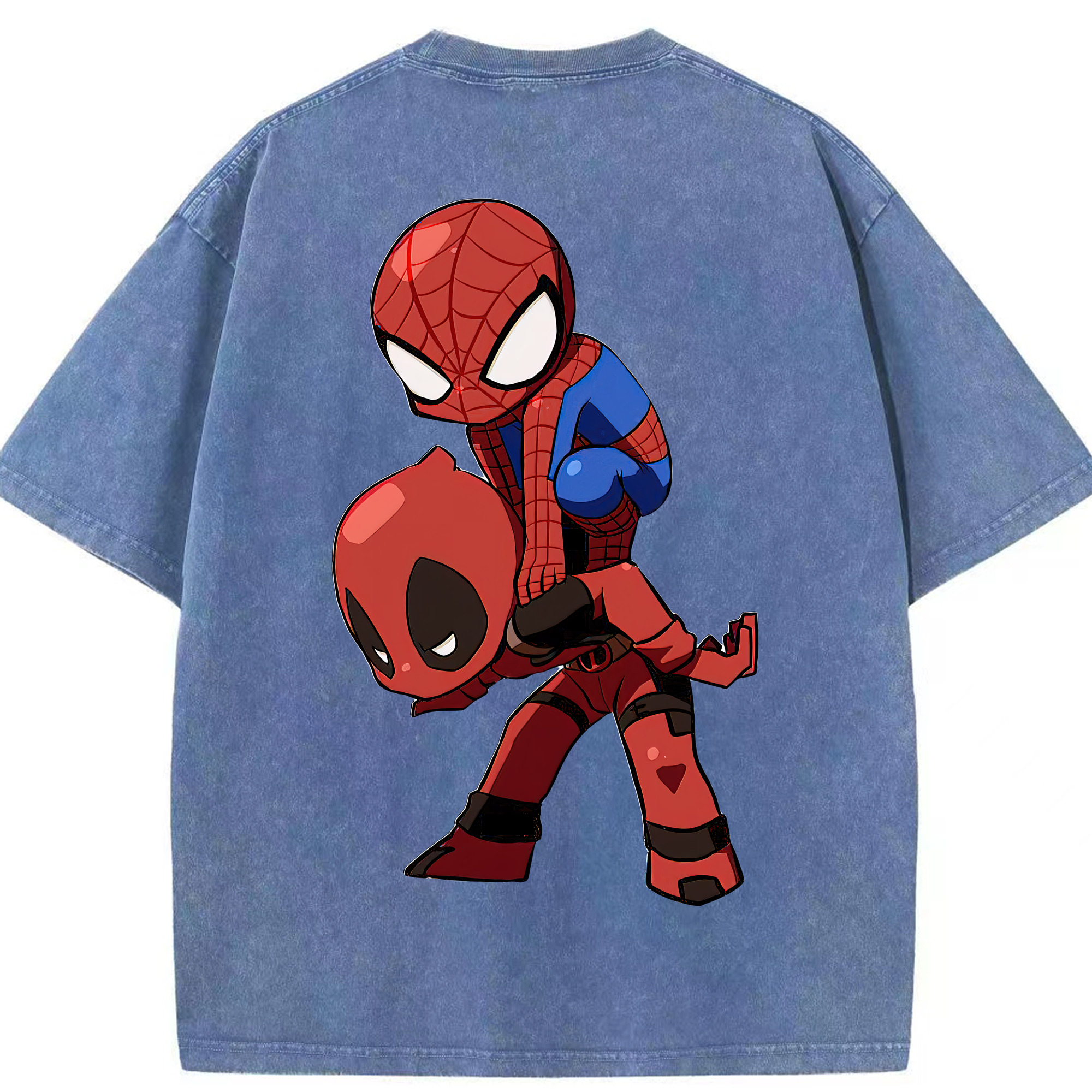 （画像用） Deadpool デッドプール 綿100% ヴィンテージ風 半袖Tシャツ（背面プリント）