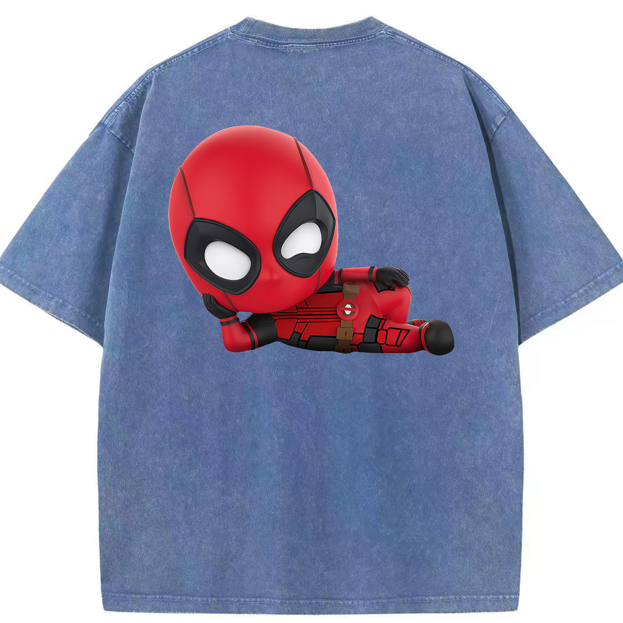（画像用） Deadpool デッドプール 綿100% ヴィンテージ風 半袖Tシャツ（背面プリント）