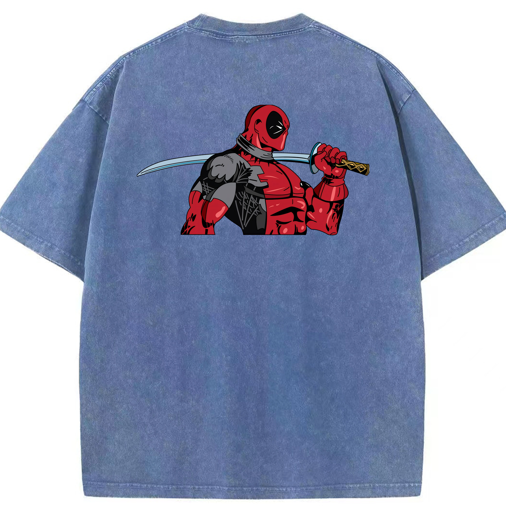 （画像用） Deadpool デッドプール 綿100% ヴィンテージ風 半袖Tシャツ（背面プリント）