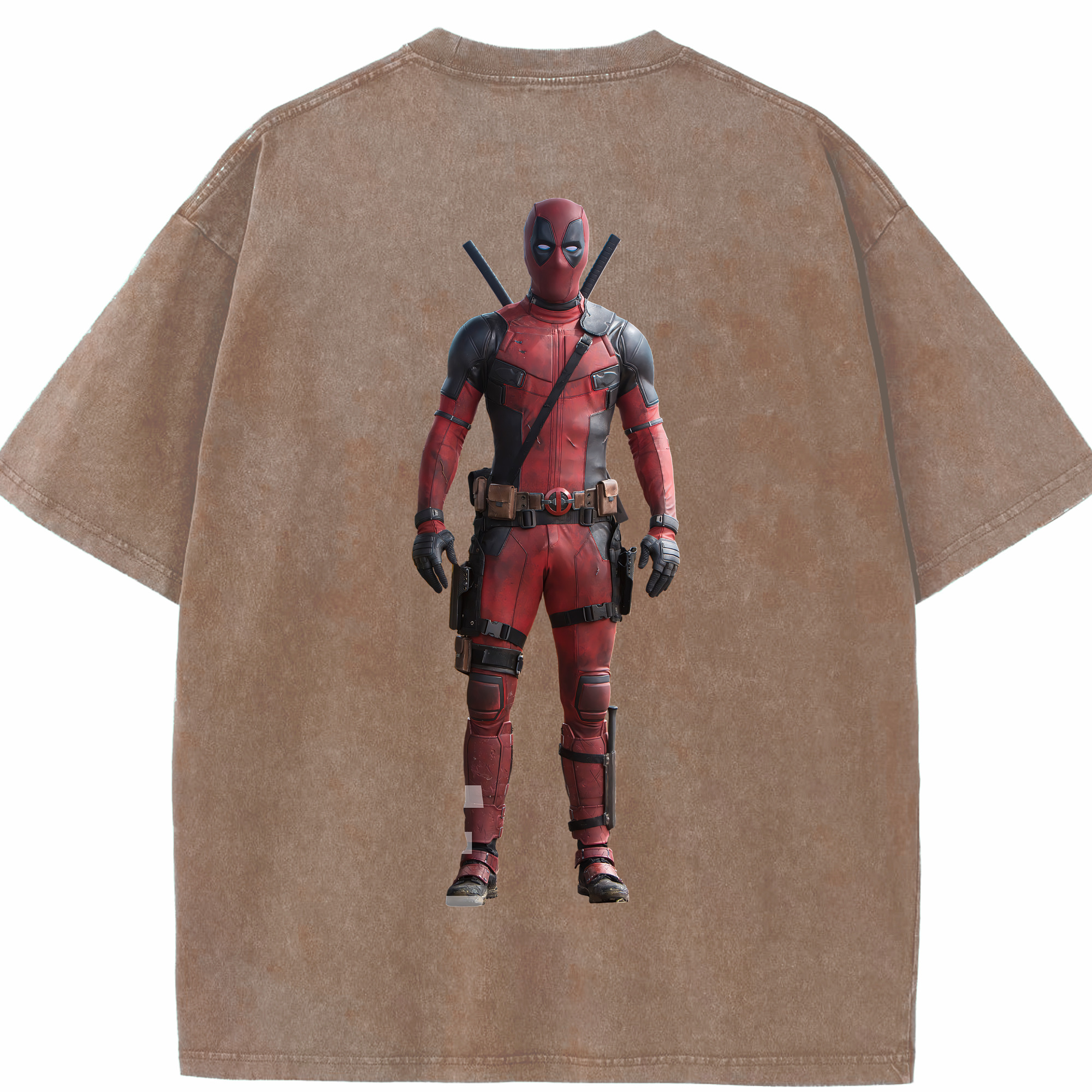 （画像用） Deadpool デッドプール 綿100% ヴィンテージ風 半袖Tシャツ（背面プリント）