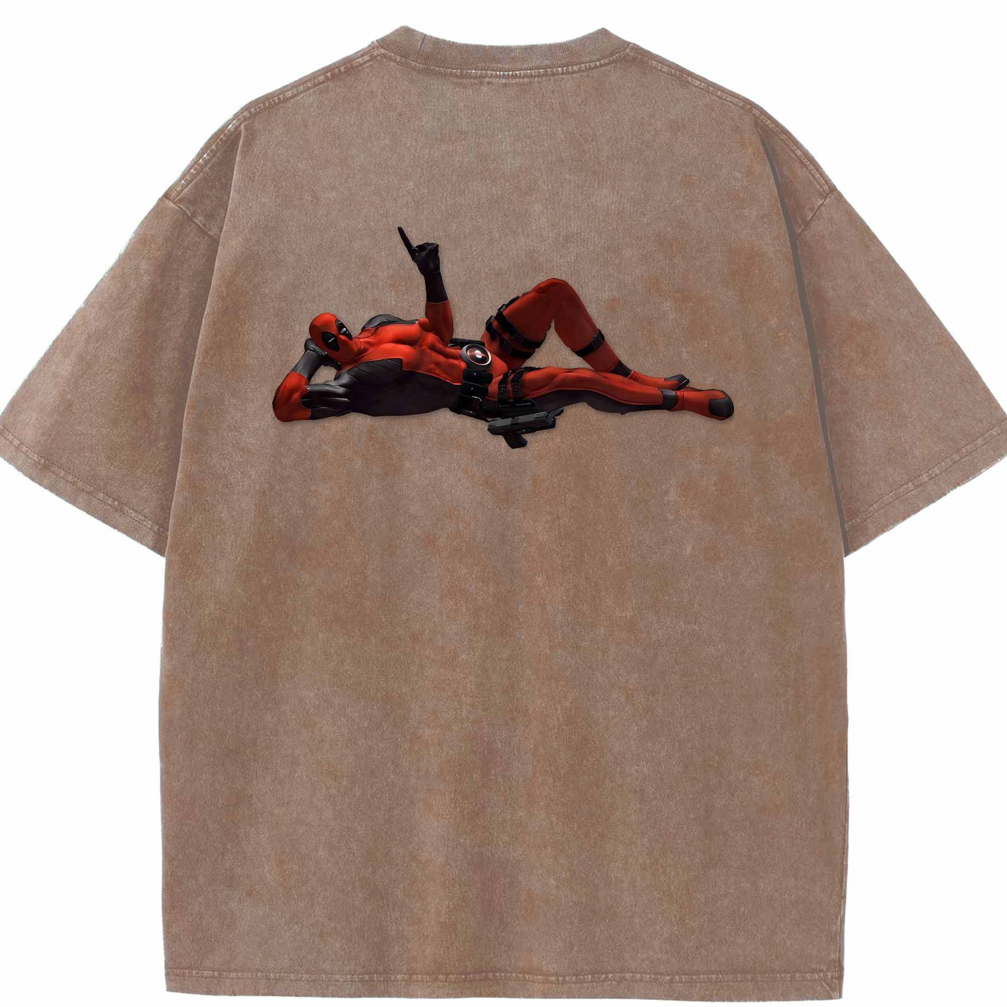 （画像用） Deadpool デッドプール 綿100% ヴィンテージ風 半袖Tシャツ（背面プリント）