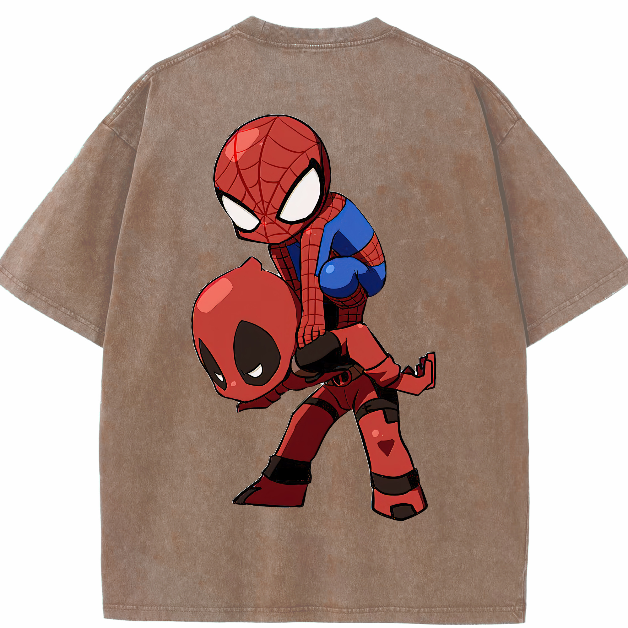 （画像用） Deadpool デッドプール 綿100% ヴィンテージ風 半袖Tシャツ（背面プリント）