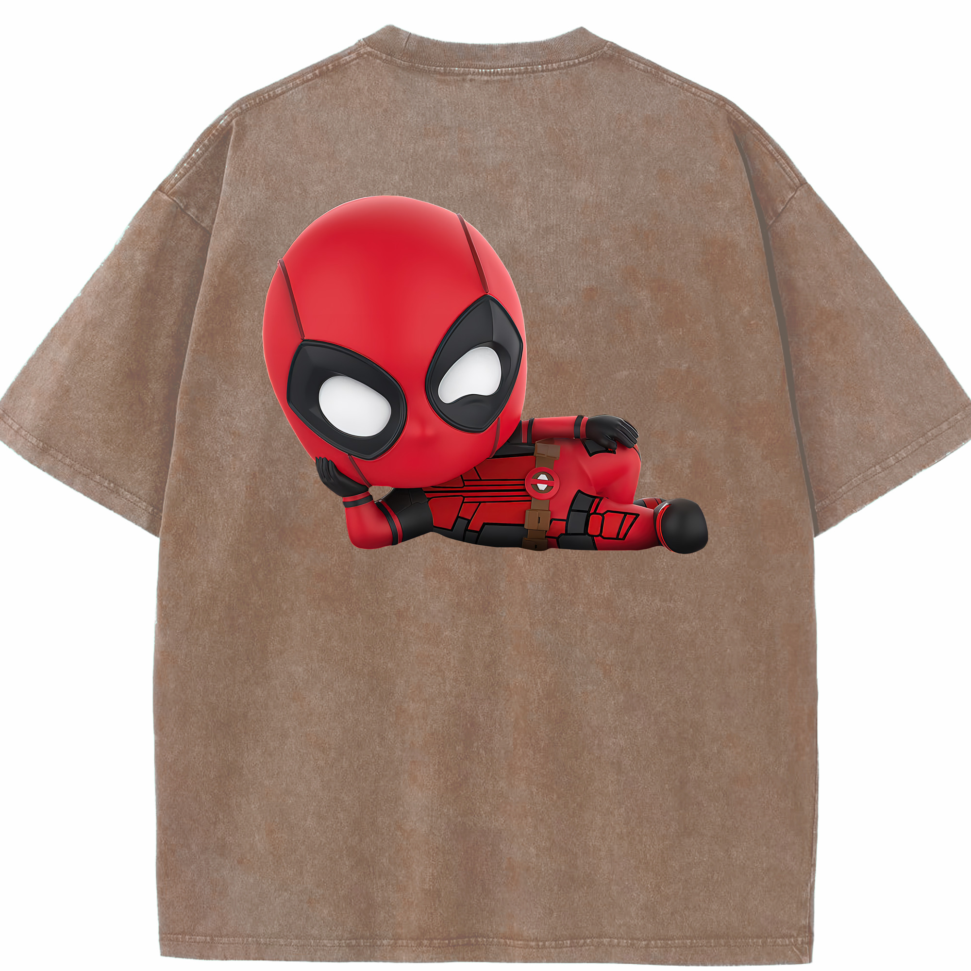 （画像用） Deadpool デッドプール 綿100% ヴィンテージ風 半袖Tシャツ（背面プリント）