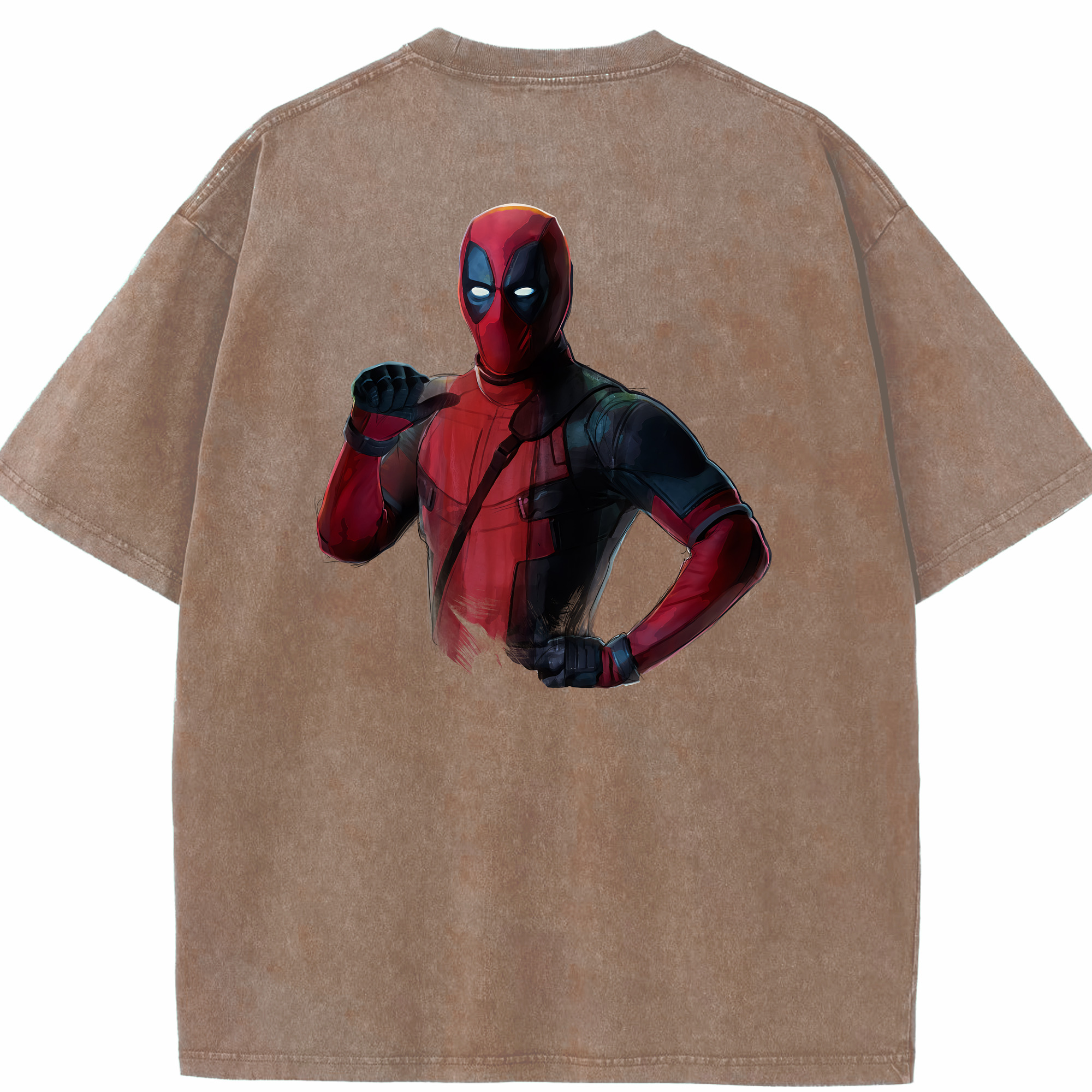 （画像用） Deadpool デッドプール 綿100% ヴィンテージ風 半袖Tシャツ（背面プリント）