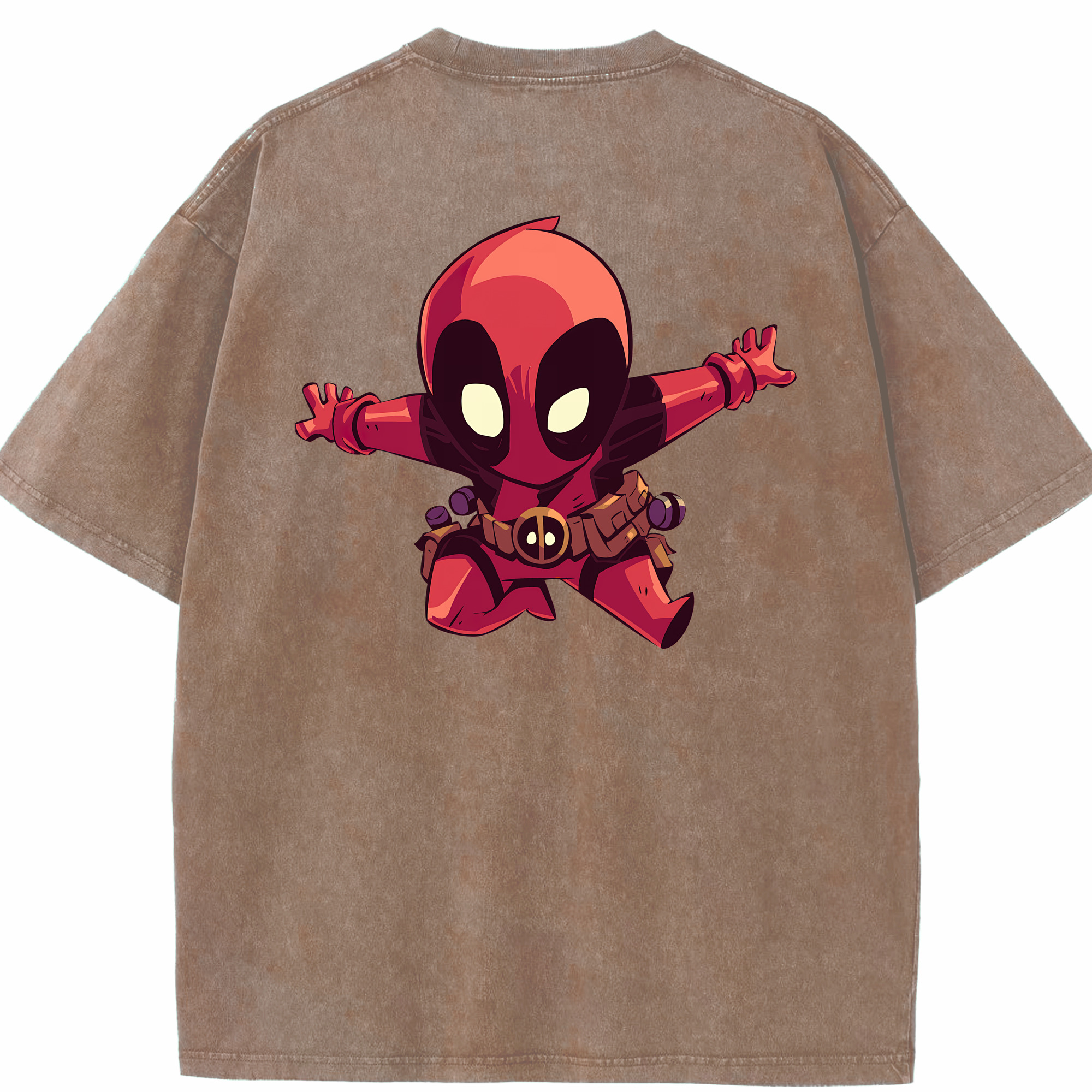 （画像用） Deadpool デッドプール 綿100% ヴィンテージ風 半袖Tシャツ（背面プリント）