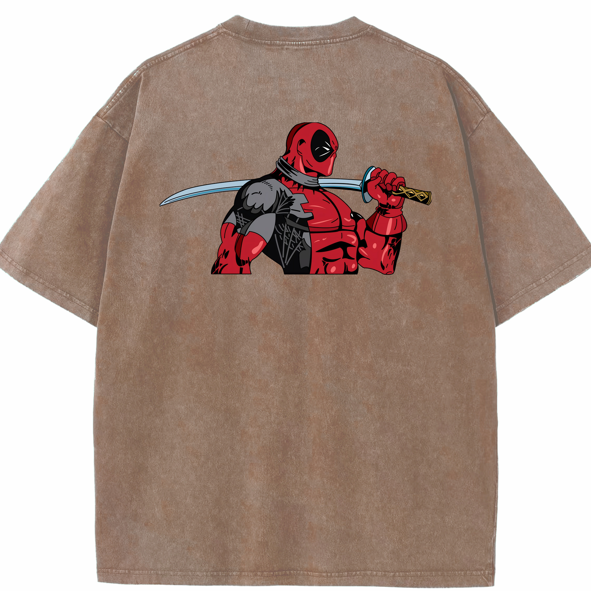 （画像用） Deadpool デッドプール 綿100% ヴィンテージ風 半袖Tシャツ（背面プリント）