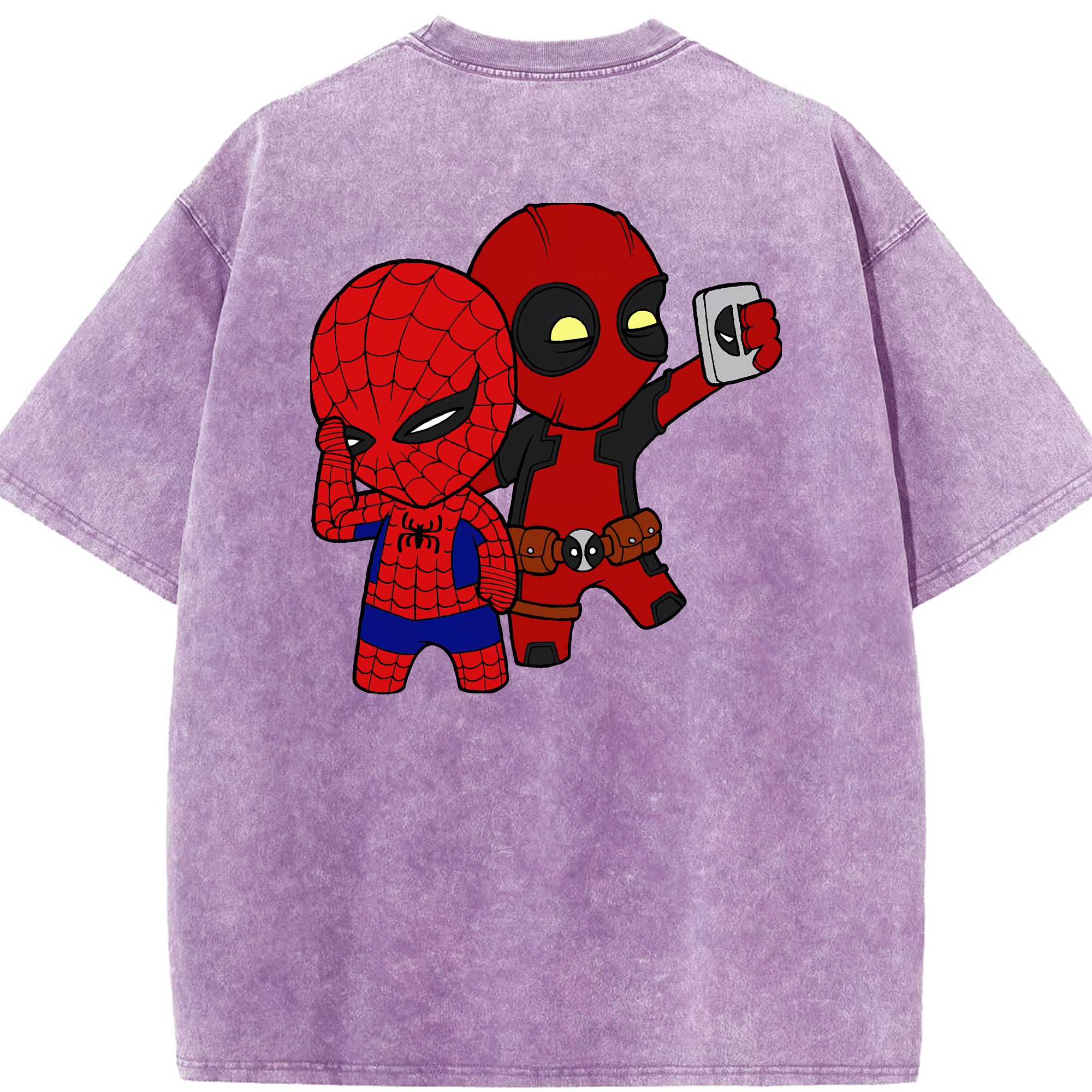 （画像用） Deadpool デッドプール 綿100% ヴィンテージ風 半袖Tシャツ（背面プリント）