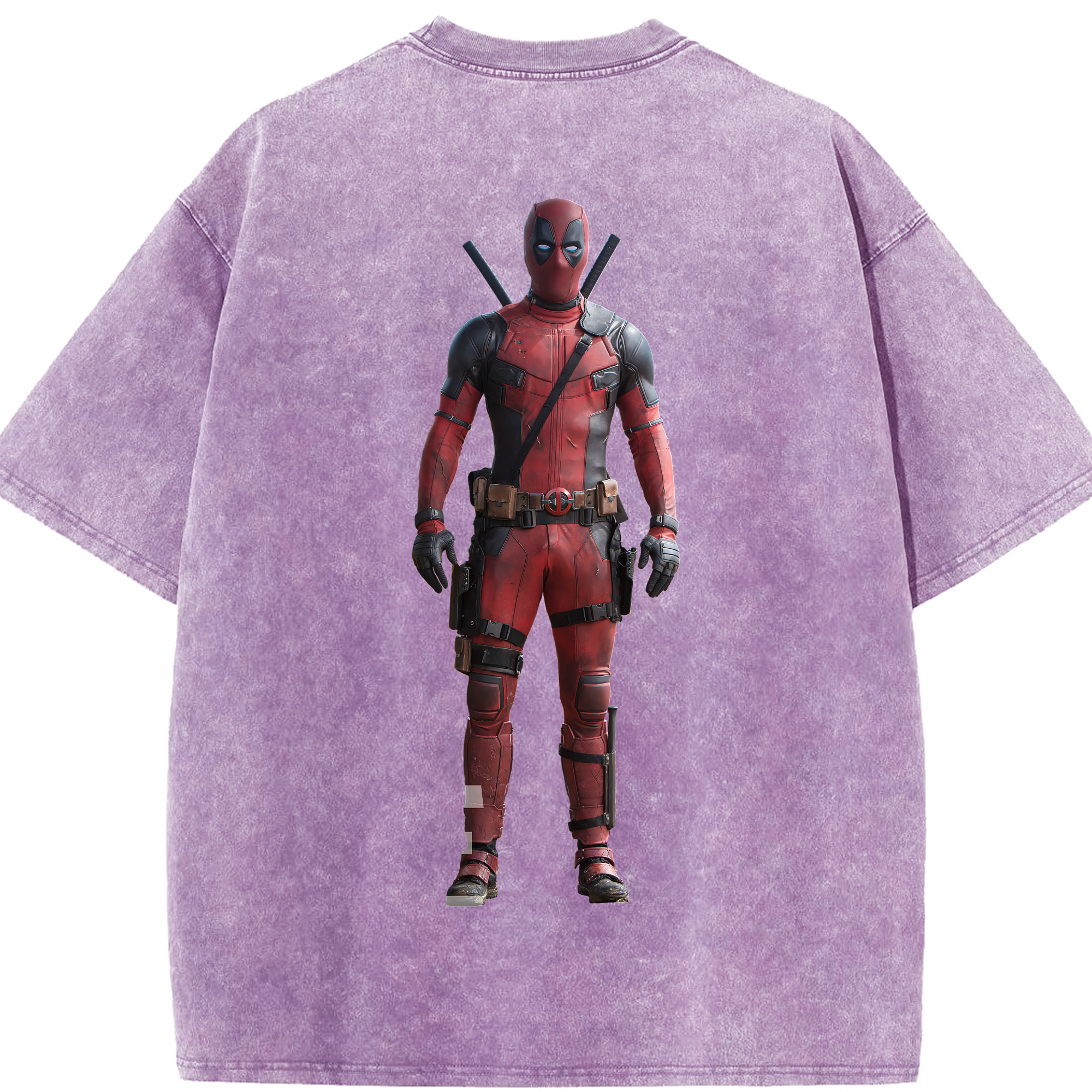 （画像用） Deadpool デッドプール 綿100% ヴィンテージ風 半袖Tシャツ（背面プリント）