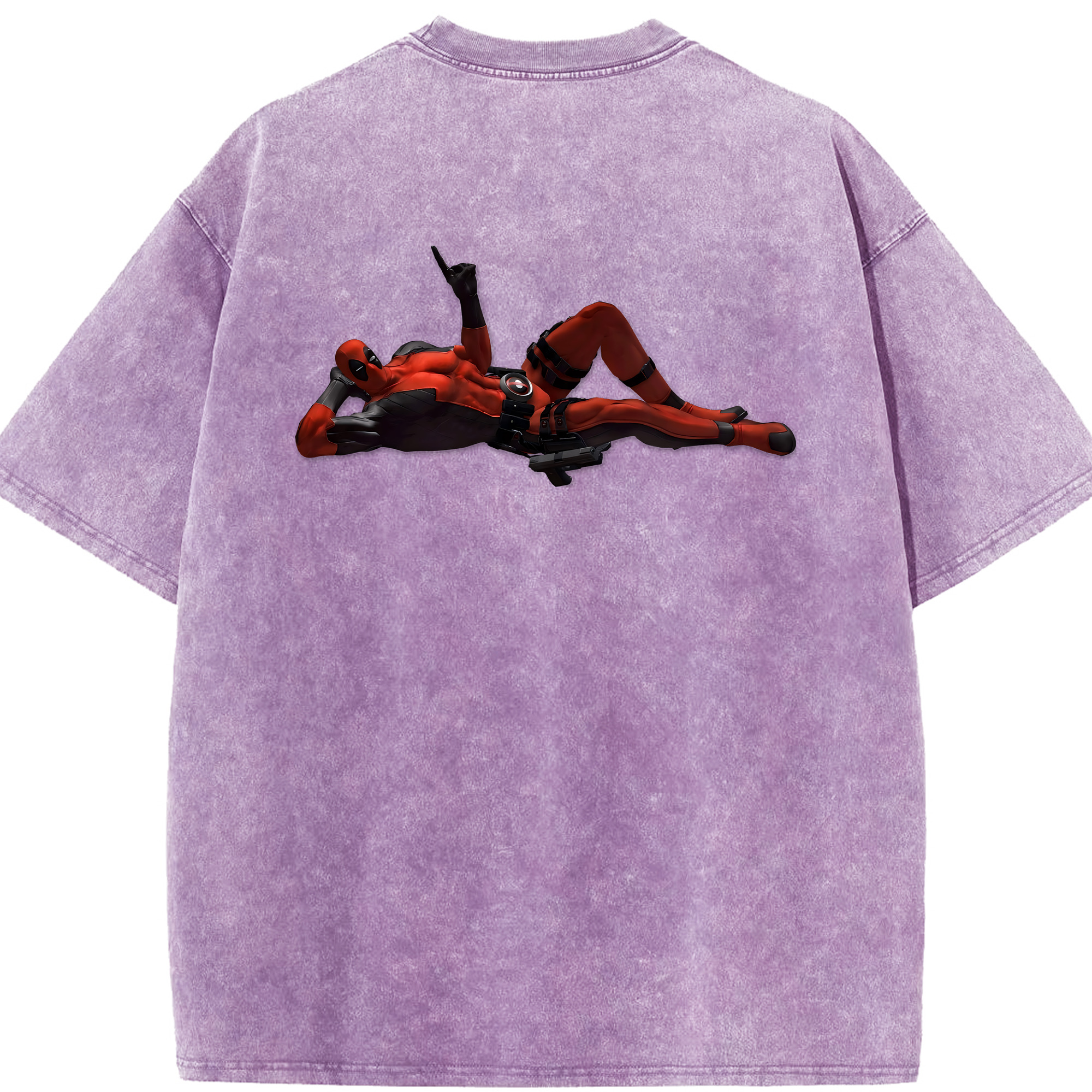 （画像用） Deadpool デッドプール 綿100% ヴィンテージ風 半袖Tシャツ（背面プリント）