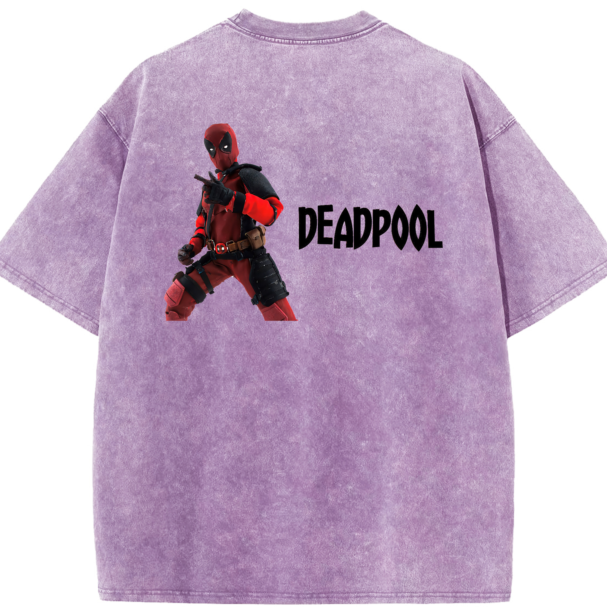 （画像用） Deadpool デッドプール 綿100% ヴィンテージ風 半袖Tシャツ（背面プリント）