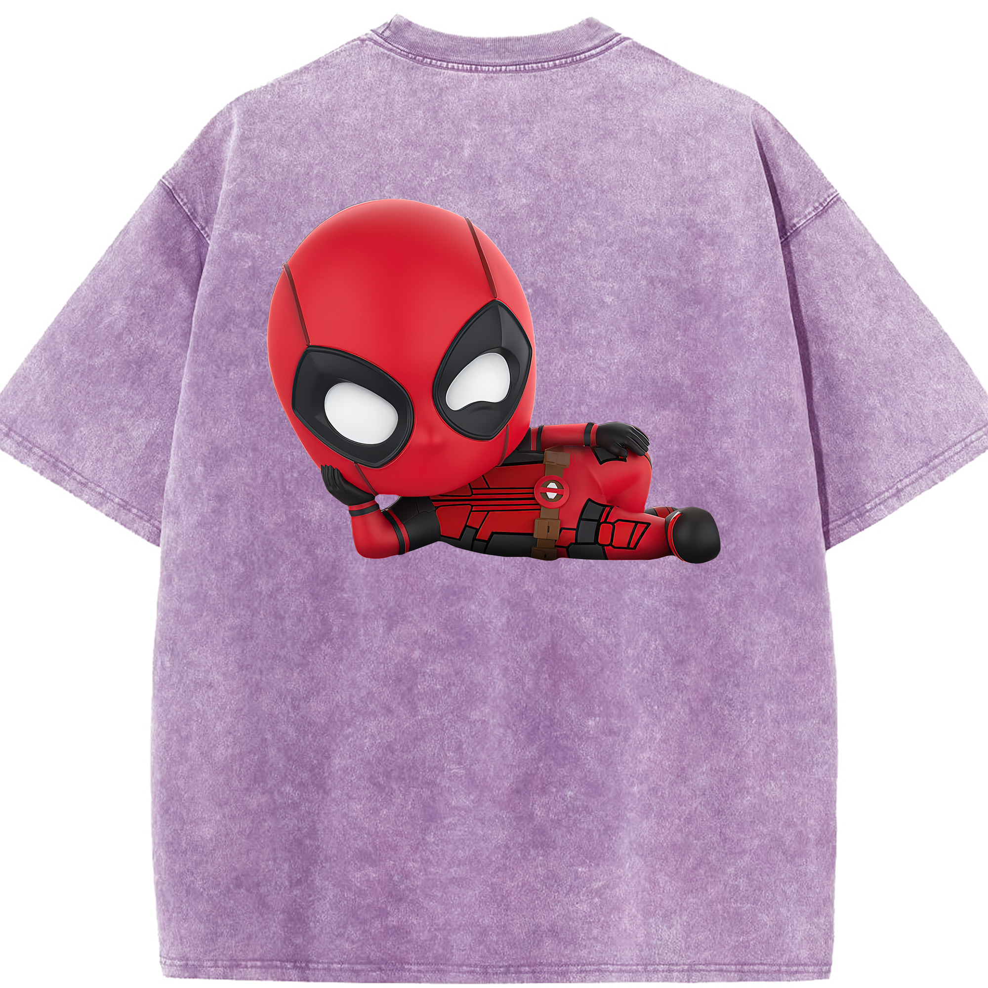 （画像用） Deadpool デッドプール 綿100% ヴィンテージ風 半袖Tシャツ（背面プリント）