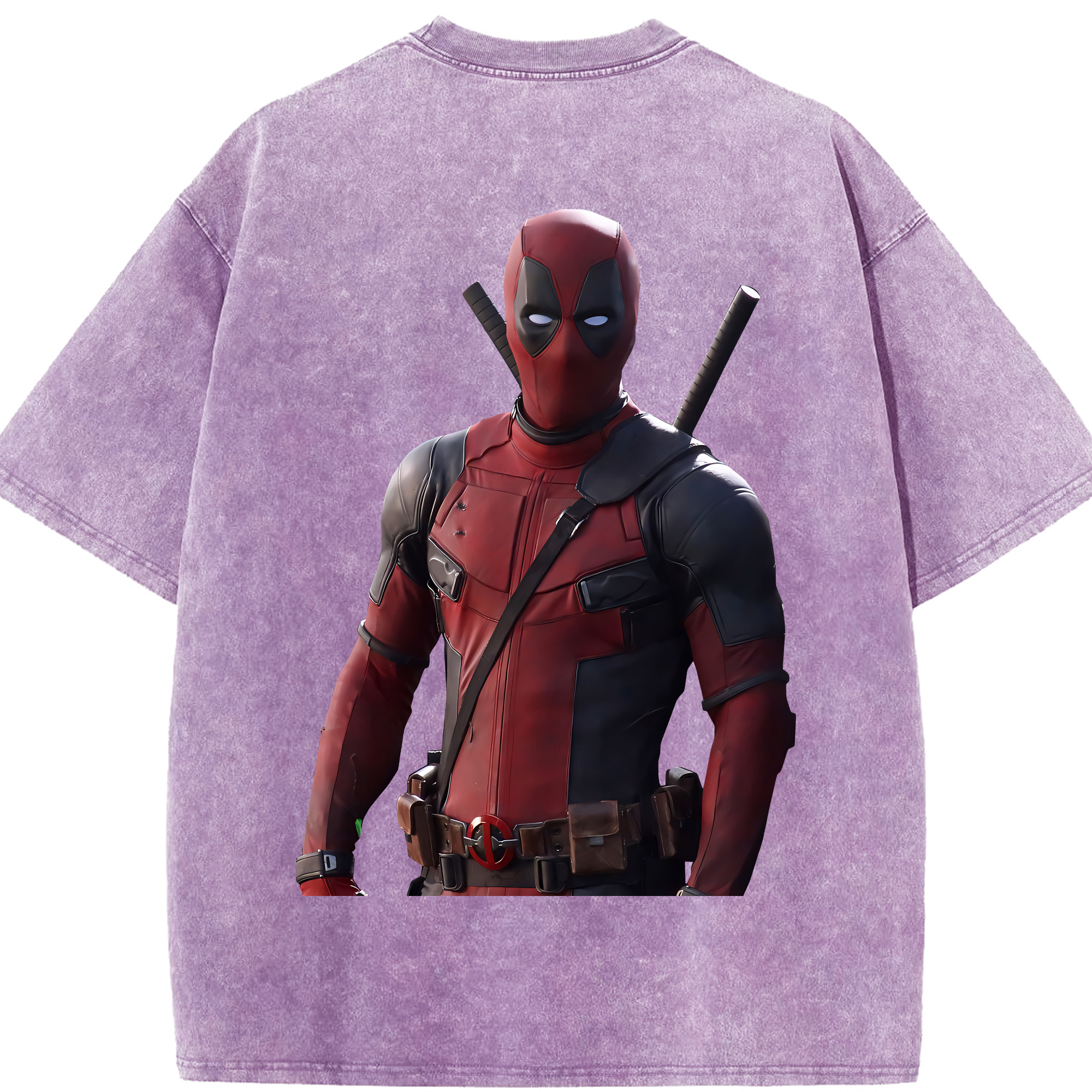 （画像用） Deadpool デッドプール 綿100% ヴィンテージ風 半袖Tシャツ（背面プリント）