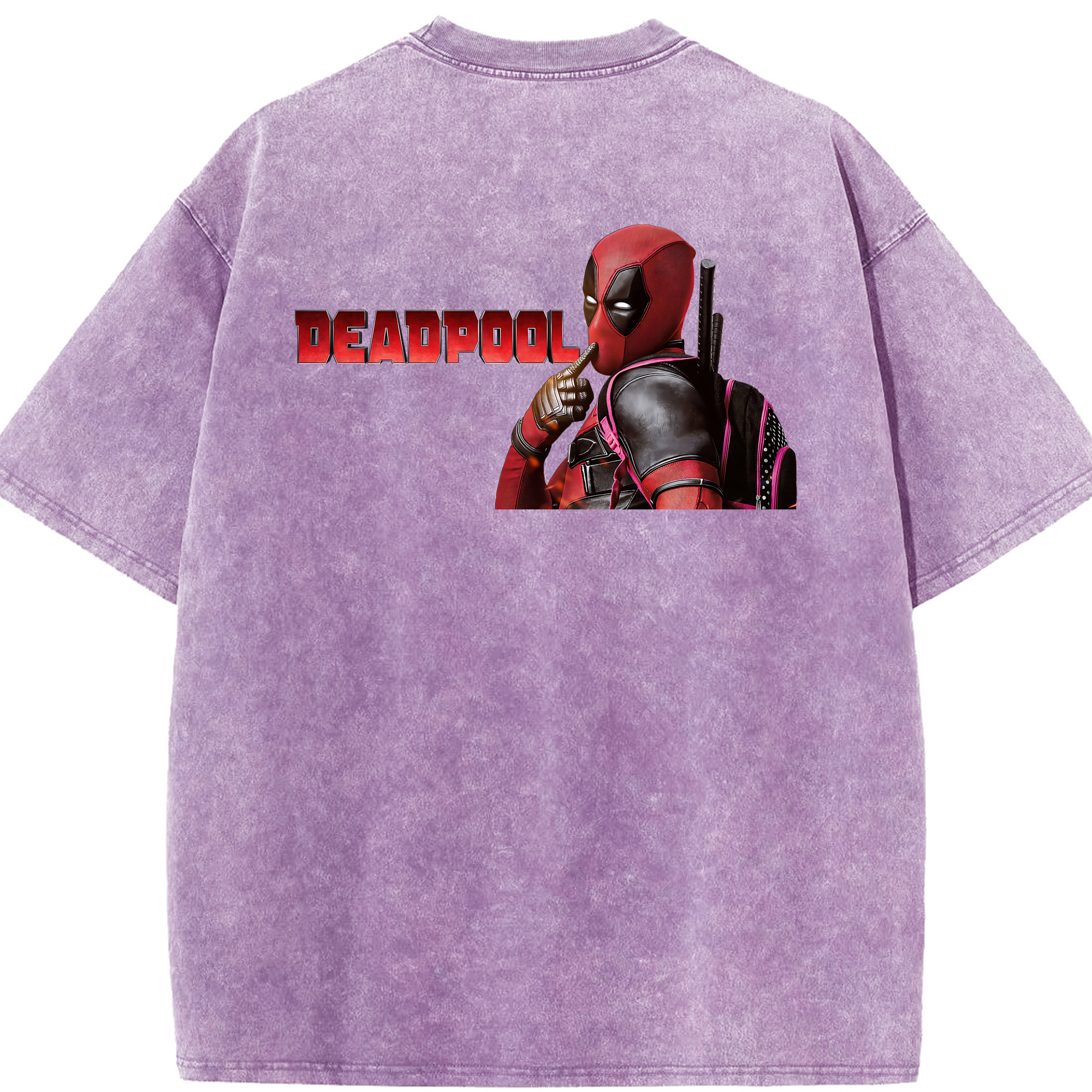 （画像用） Deadpool デッドプール 綿100% ヴィンテージ風 半袖Tシャツ（背面プリント）