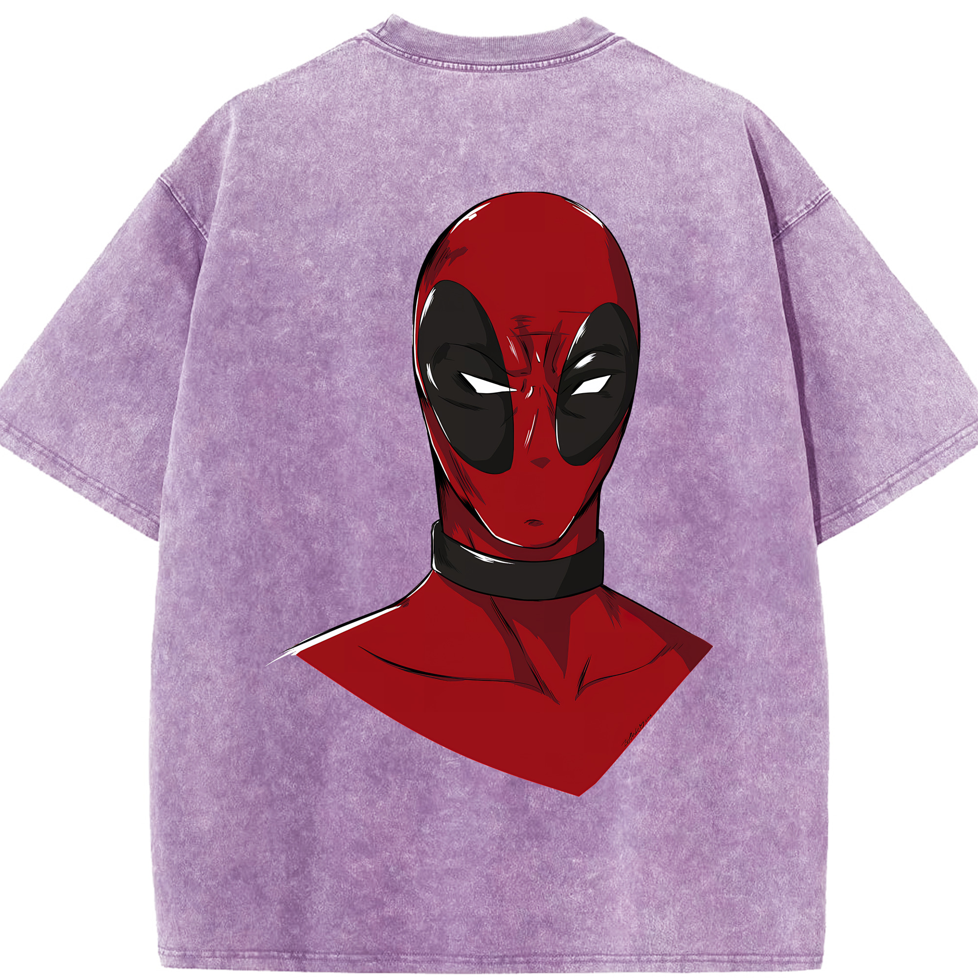 （画像用） Deadpool デッドプール 綿100% ヴィンテージ風 半袖Tシャツ（背面プリント）
