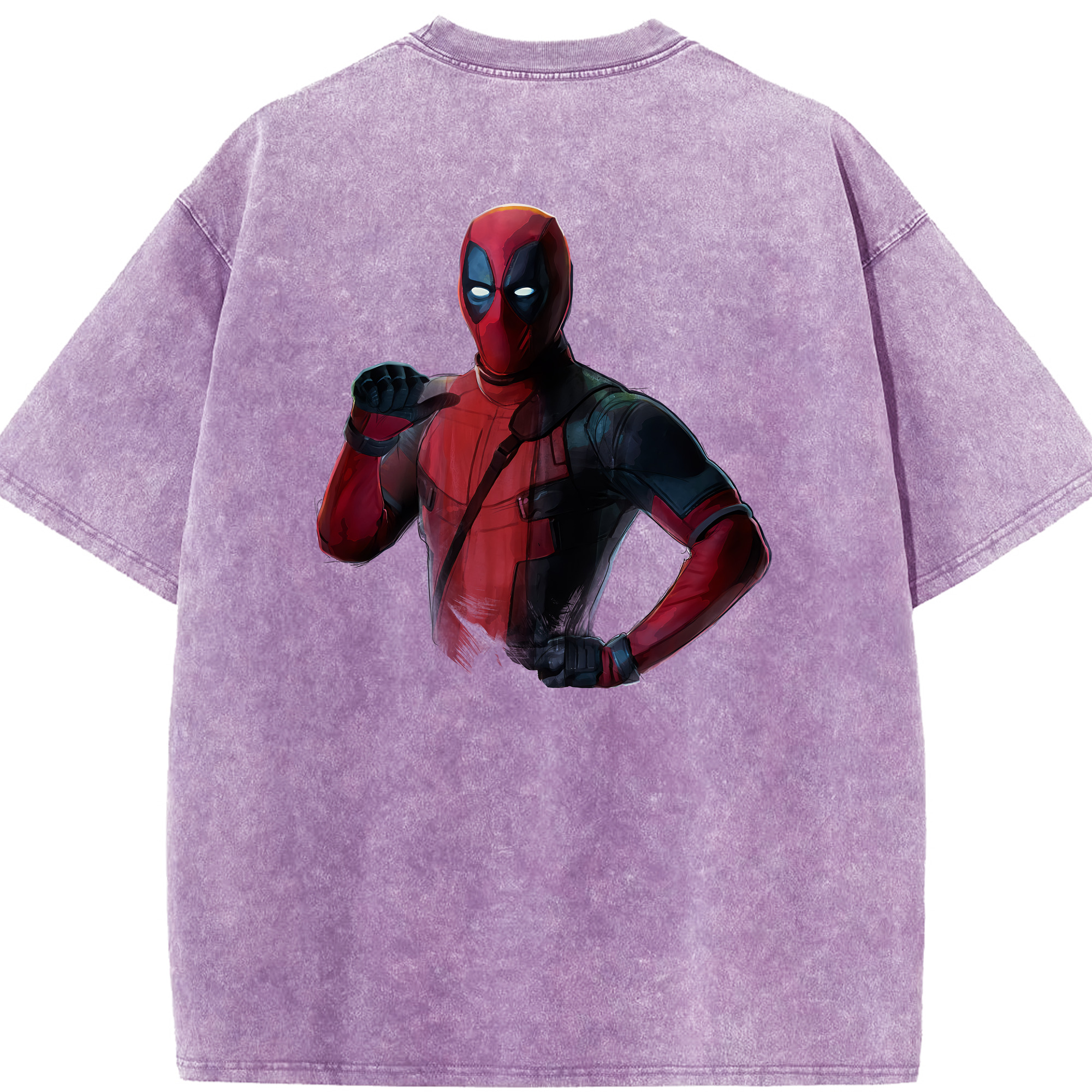 （画像用） Deadpool デッドプール 綿100% ヴィンテージ風 半袖Tシャツ（背面プリント）
