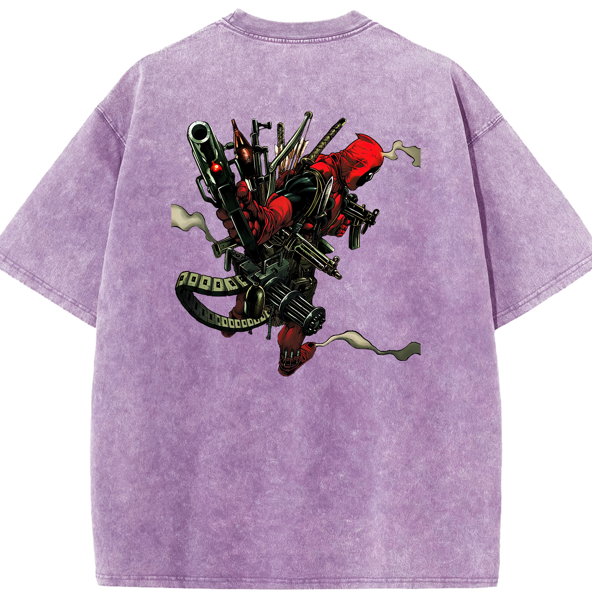 （画像用） Deadpool デッドプール 綿100% ヴィンテージ風 半袖Tシャツ（背面プリント）