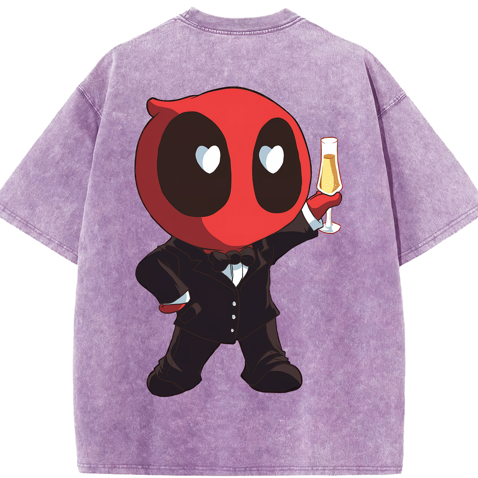 （画像用） Deadpool デッドプール 綿100% ヴィンテージ風 半袖Tシャツ（背面プリント）